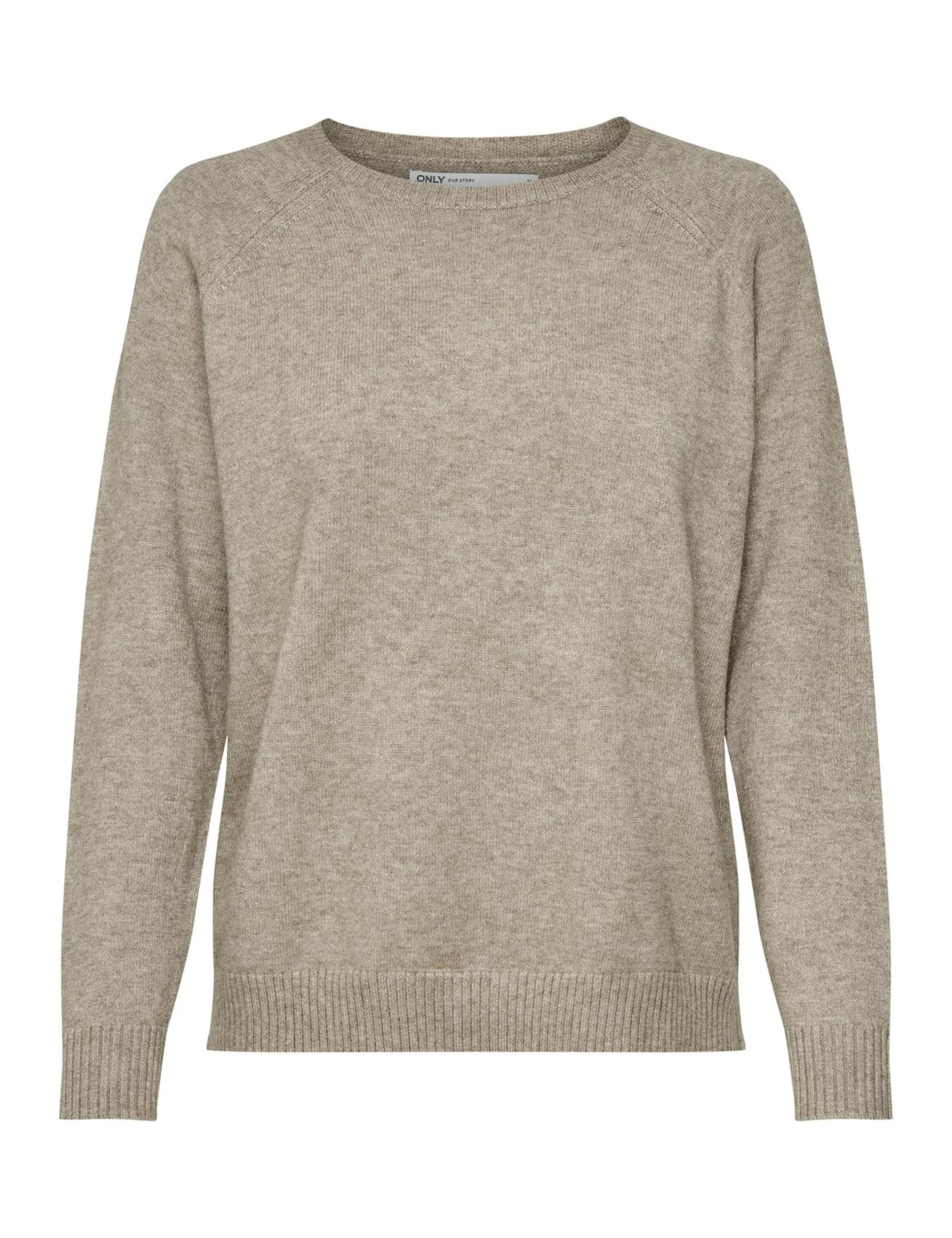 ONLY NOS Women's Onllesly Kings L/s Pullover KNT Noos Jumper Not Applicable, Multicolour (Beige Detail: with Melange), Small