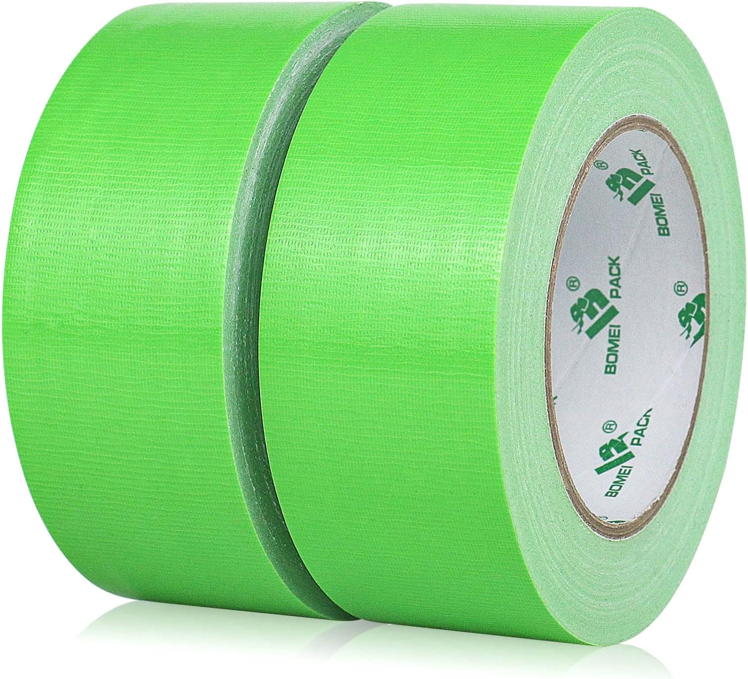 BOMEI PACK Green Duct Tape, Heavy Duty Strong Industrial Grade Color Duct Tape 9.0 mil x 1.88inch x 30yds for Packing and Repairing