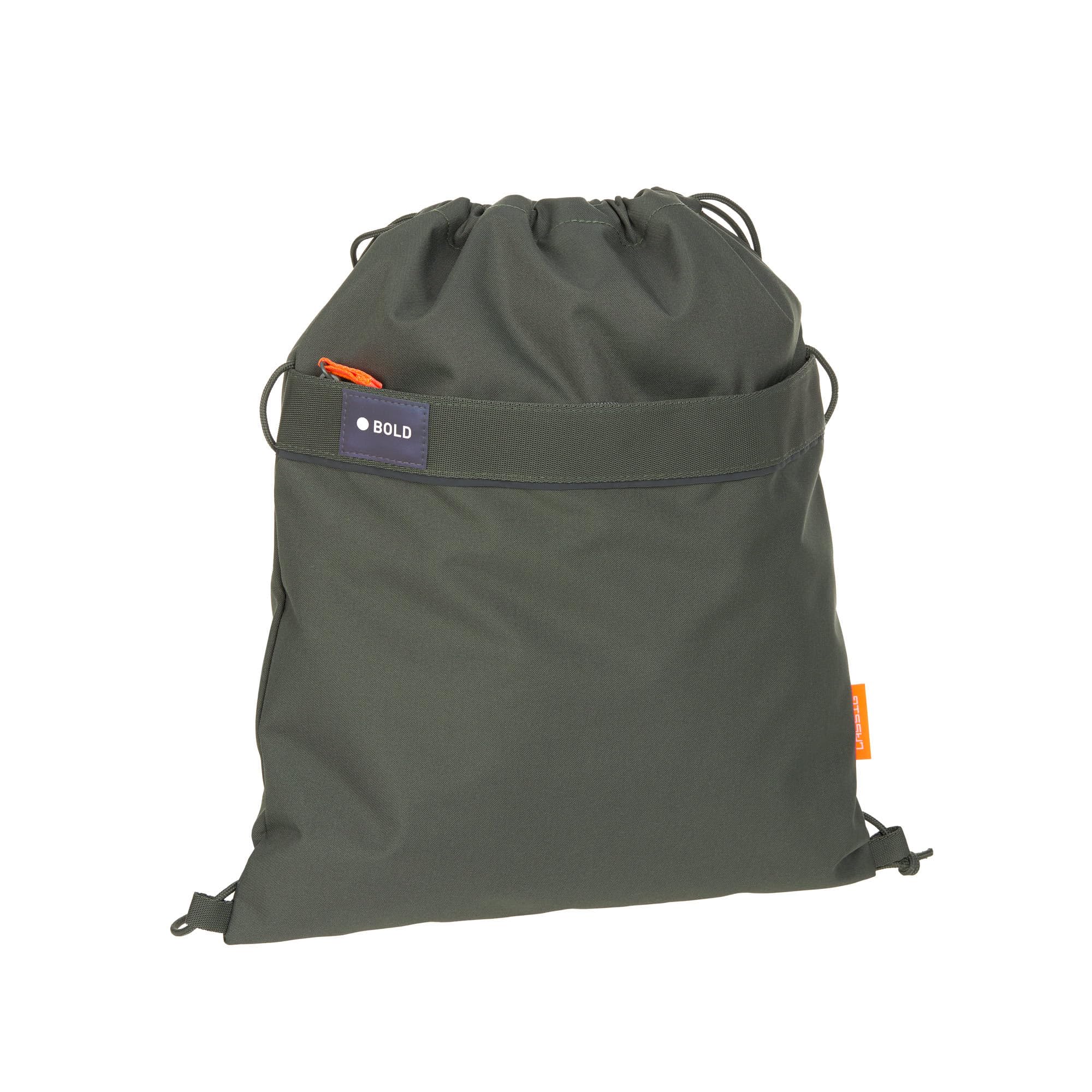 LÄSSIG Children's Gym Bag Sports Bag with Backpack Function/School String Bag Bold, olive, Modern