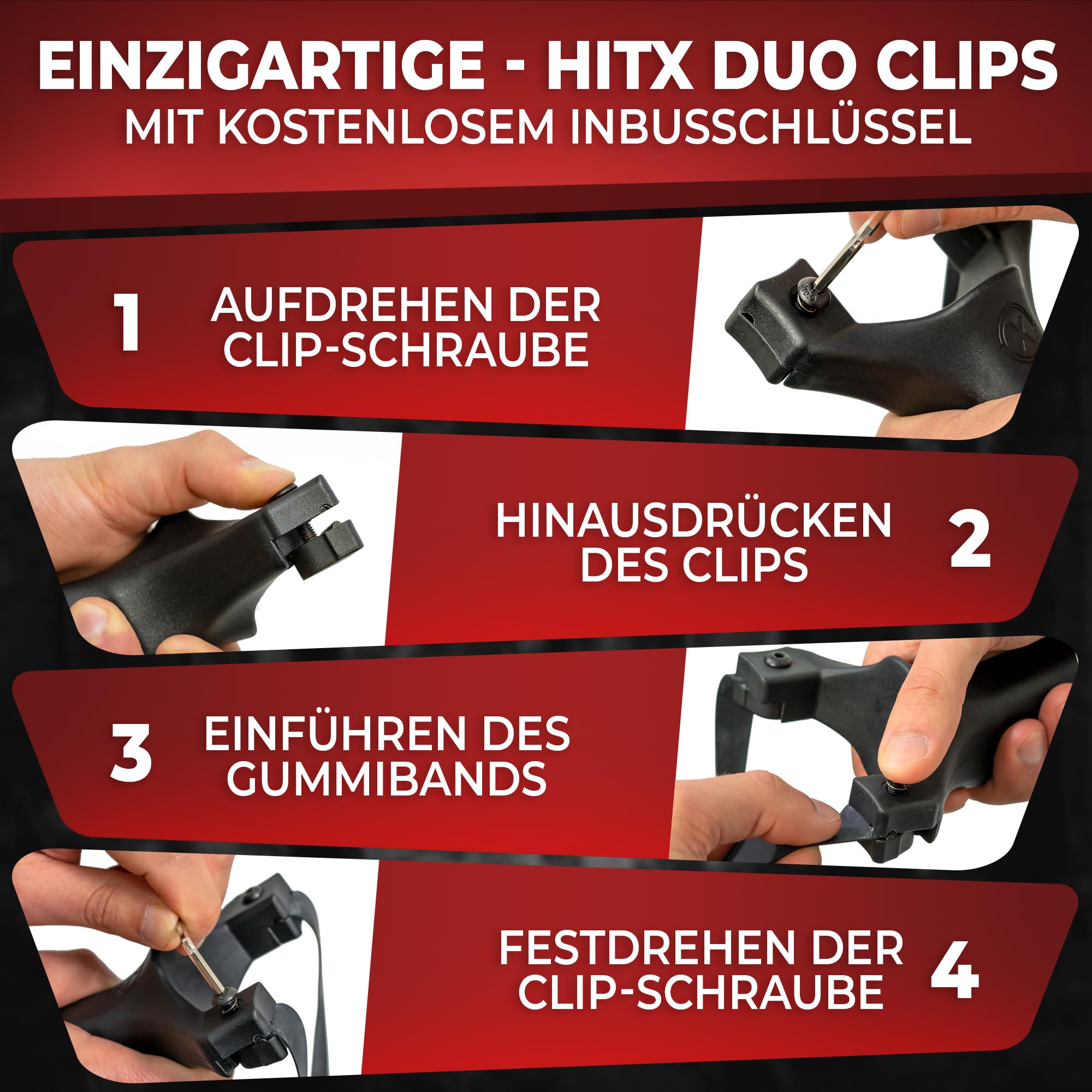 HITX® Zwille Steinschleuder Profi Set [Gamma] | Für Große Hände & Mit Einfacher Clip-Technik | Slingshot Schleuder mit Gummiband Extra Stark | Zwille in Bundle Sets mit Ersatzgummi + Tonkugeln