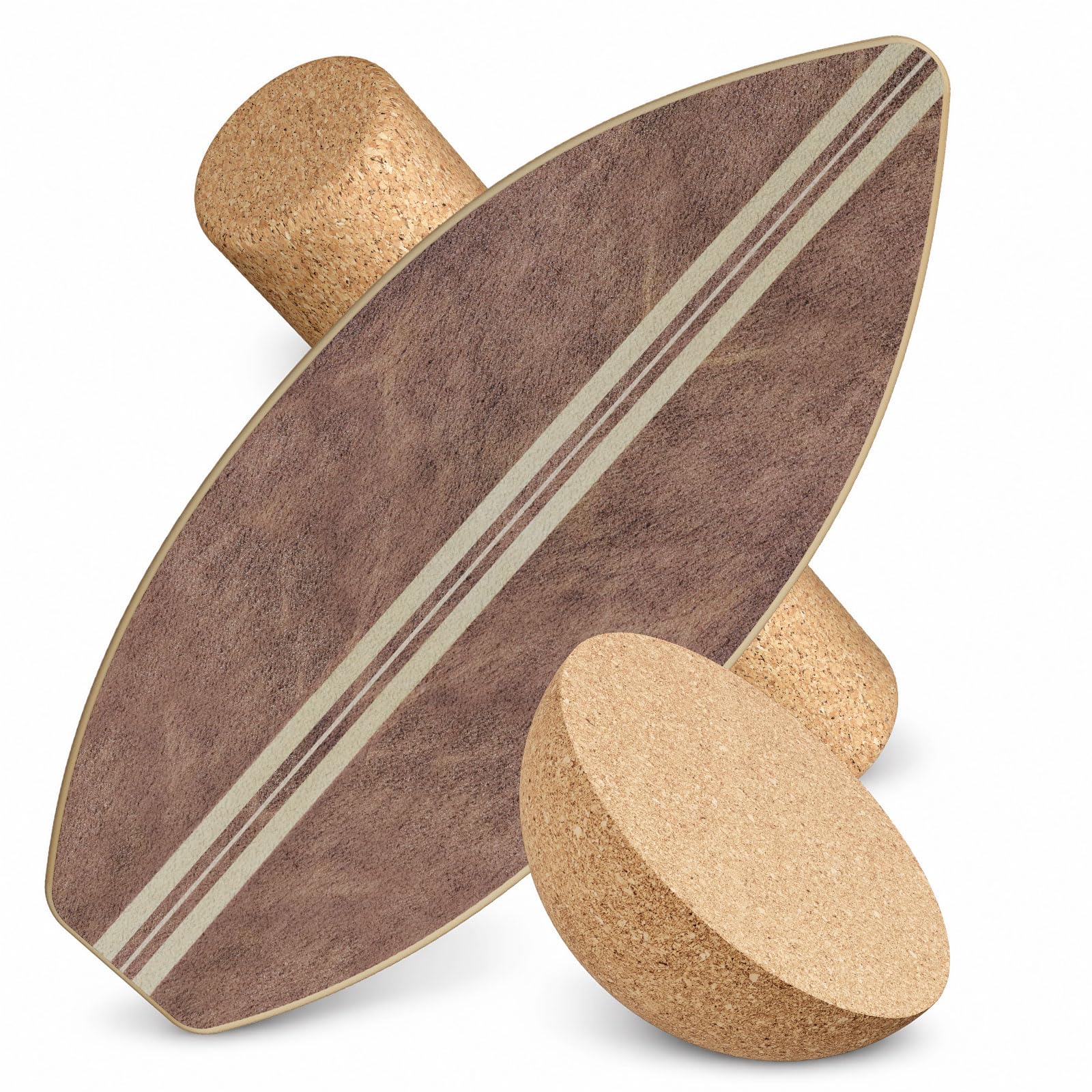 3in1 Balance Board Erwachsene,Holz Balance Board Set Mit Korkrolle,Kork Halbkugel,Balance-Trainer mit rutschfester Oberflächenbehandlung