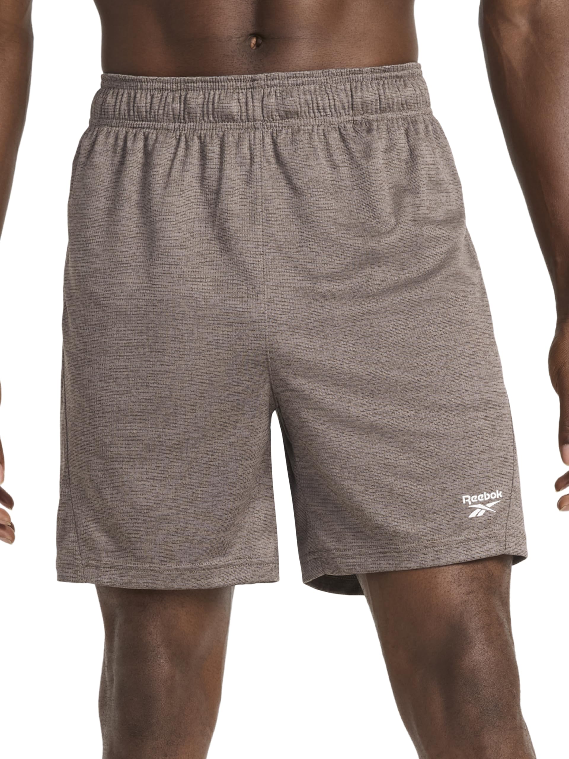 Reebok Apparel Men's Viper 2.0 7” Short, Standard Fit, Lightweight Poly Grid Mesh Fabric, Bracken Heather, Medium
