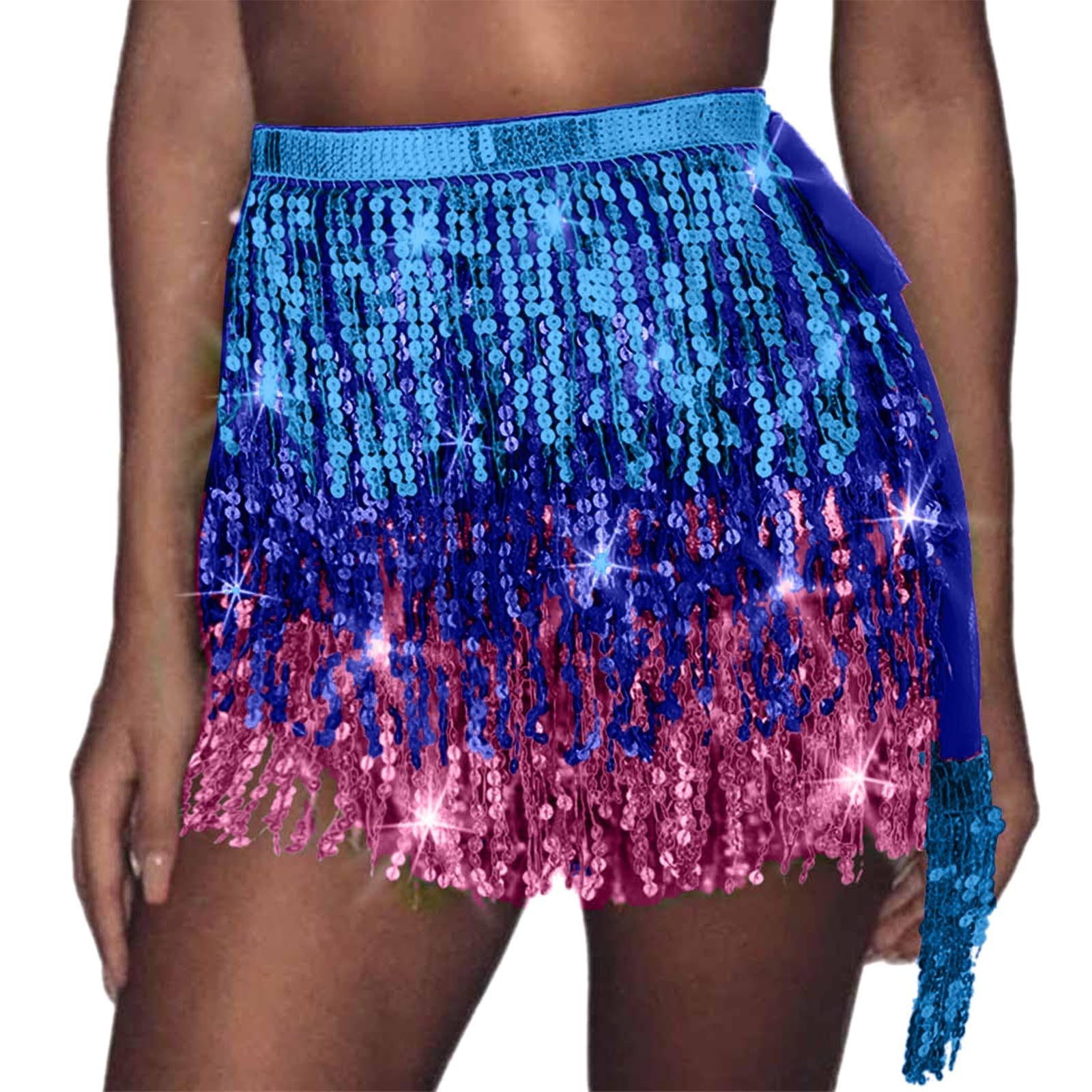 Gonna di danza del ventre in chiffon e metallo