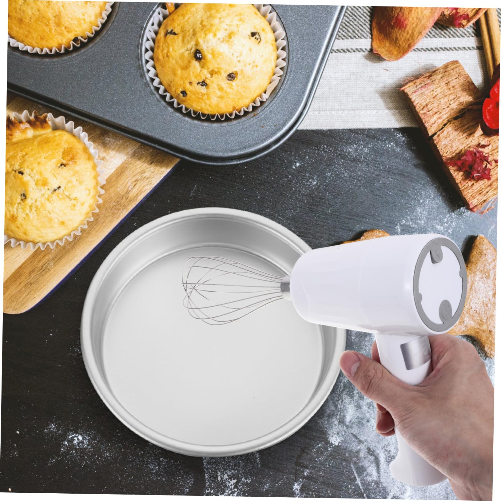 Cabilock Electric Stirrer Handheld Eggbeater Small Milk Frother Electric Mixer Kitchen Tool