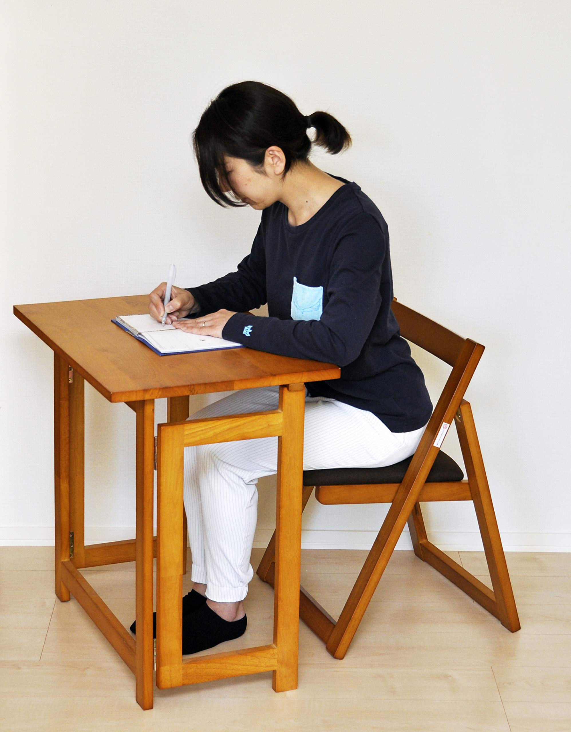 Amazon.co.jp: 酒井産業 ウッドデスク 約65×45×高65cm 木製