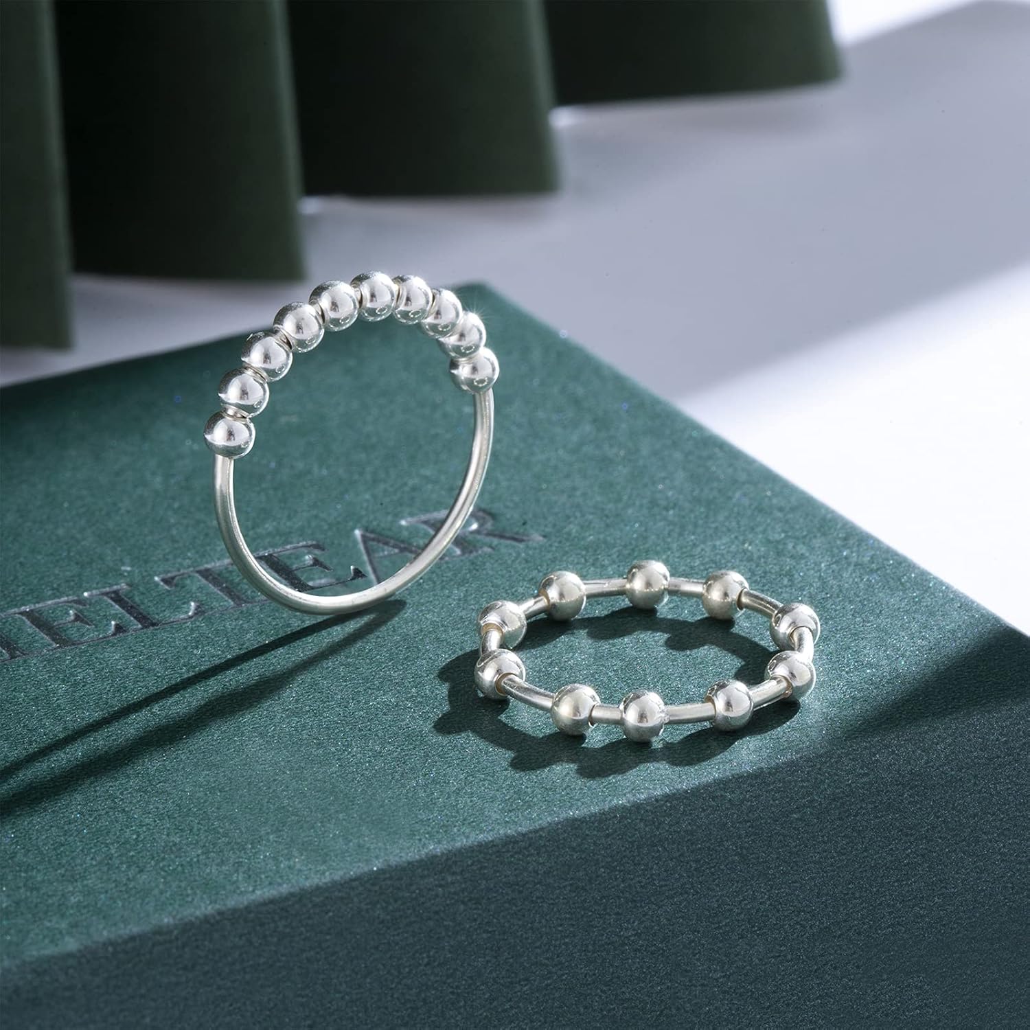 925 Sterling Silver Fidget Rings for Women Calm Anxiety Rings for Women Spinner Fidget Jewelry for Anxiety - Image 3