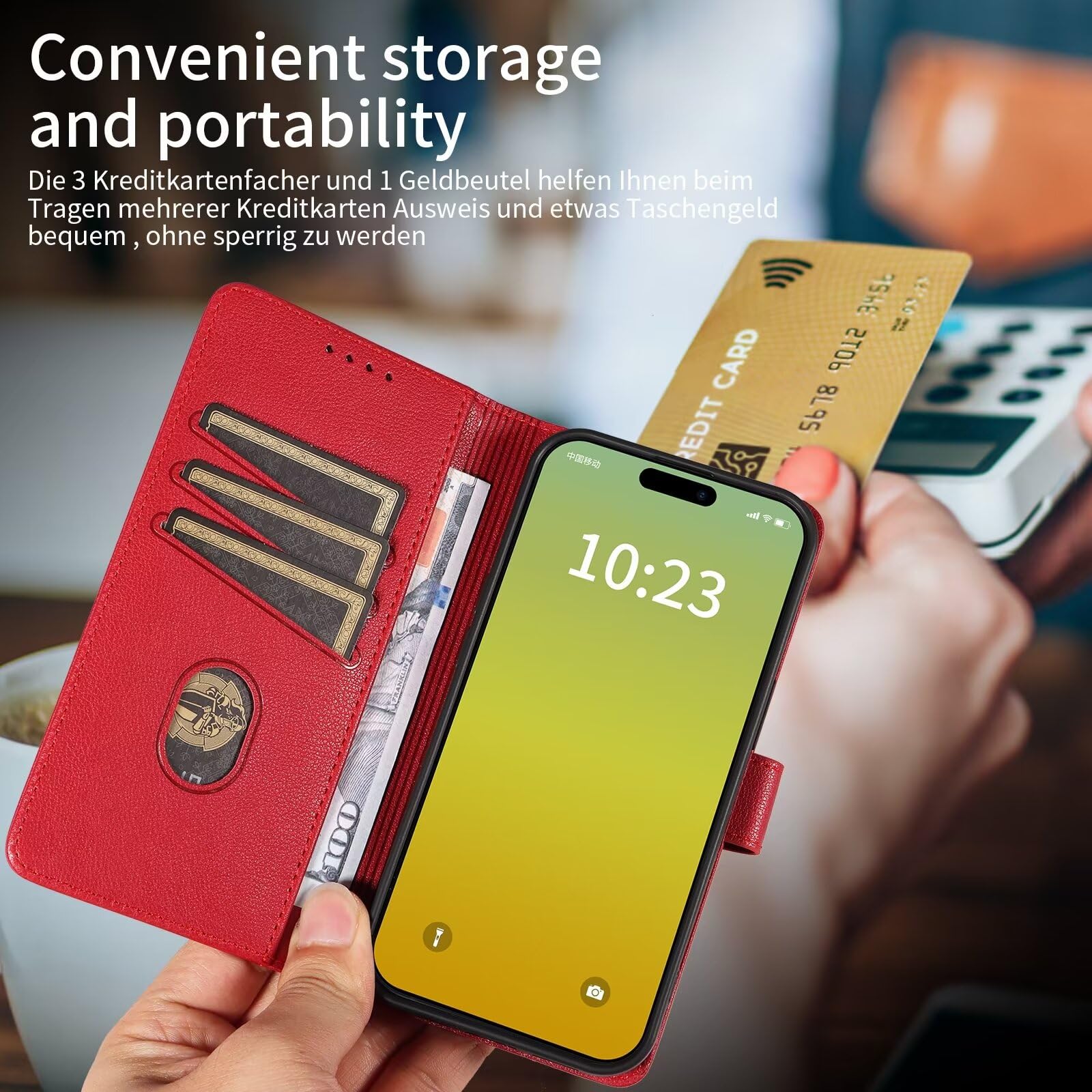 Vera Pelle Portafoglio Custodia Per Apple IPHONE 12 Mini Pro Massimo Flip Stand - Foto 11