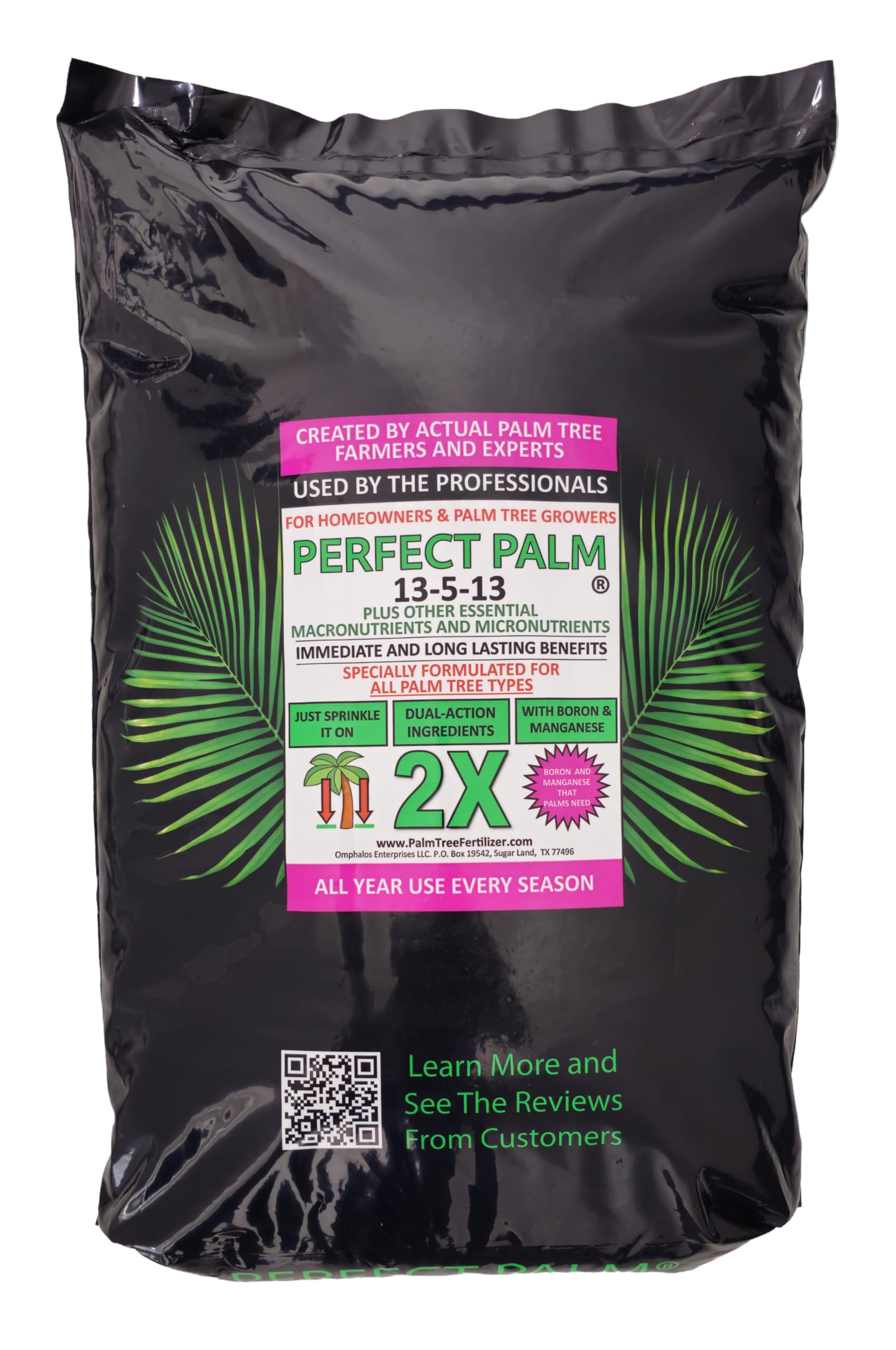 40 LB. Perfect Palm ® - Dual Action Palm Tree Fertilizer in Bulk Bag-Refill Bag for Easy-to-Carry Pails