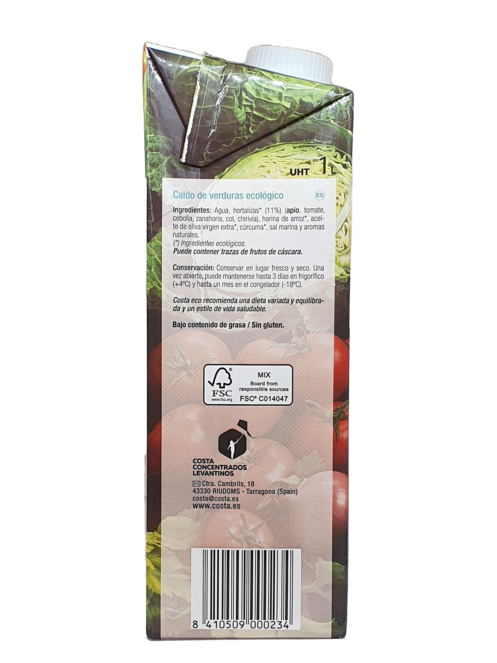 COSTA ECO Caldo De Verduras Ecológico 6x1L