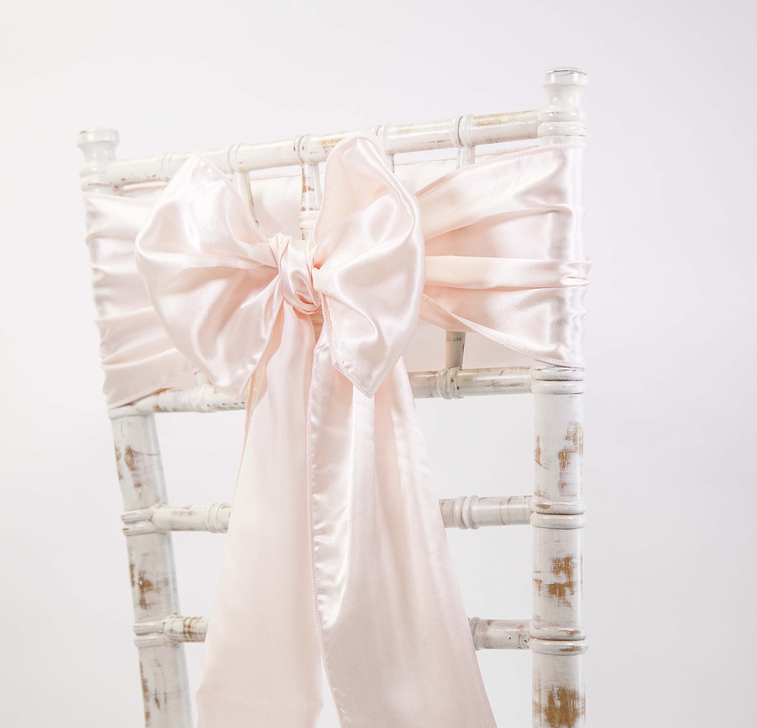 Satin Sashes and Matching Runners - Weddings Decor Events Parties - 41 Colours Available (Sash Peach)