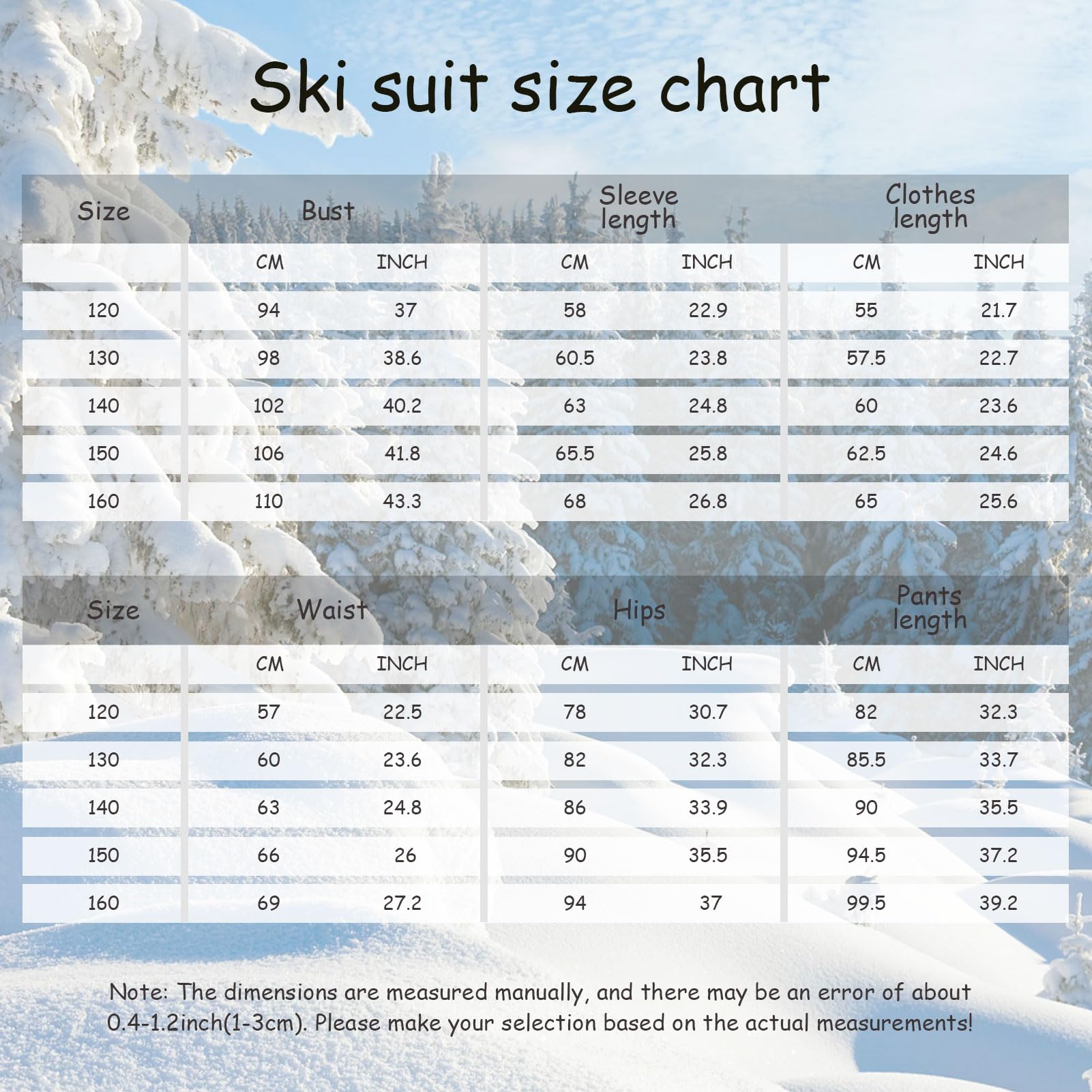 Conjunto de Traje de Esquí para Niños Niñas 2Piezas Chaqueta + Pantalones Traje de Nieve Grueso Cálido Impermeable Transpirable