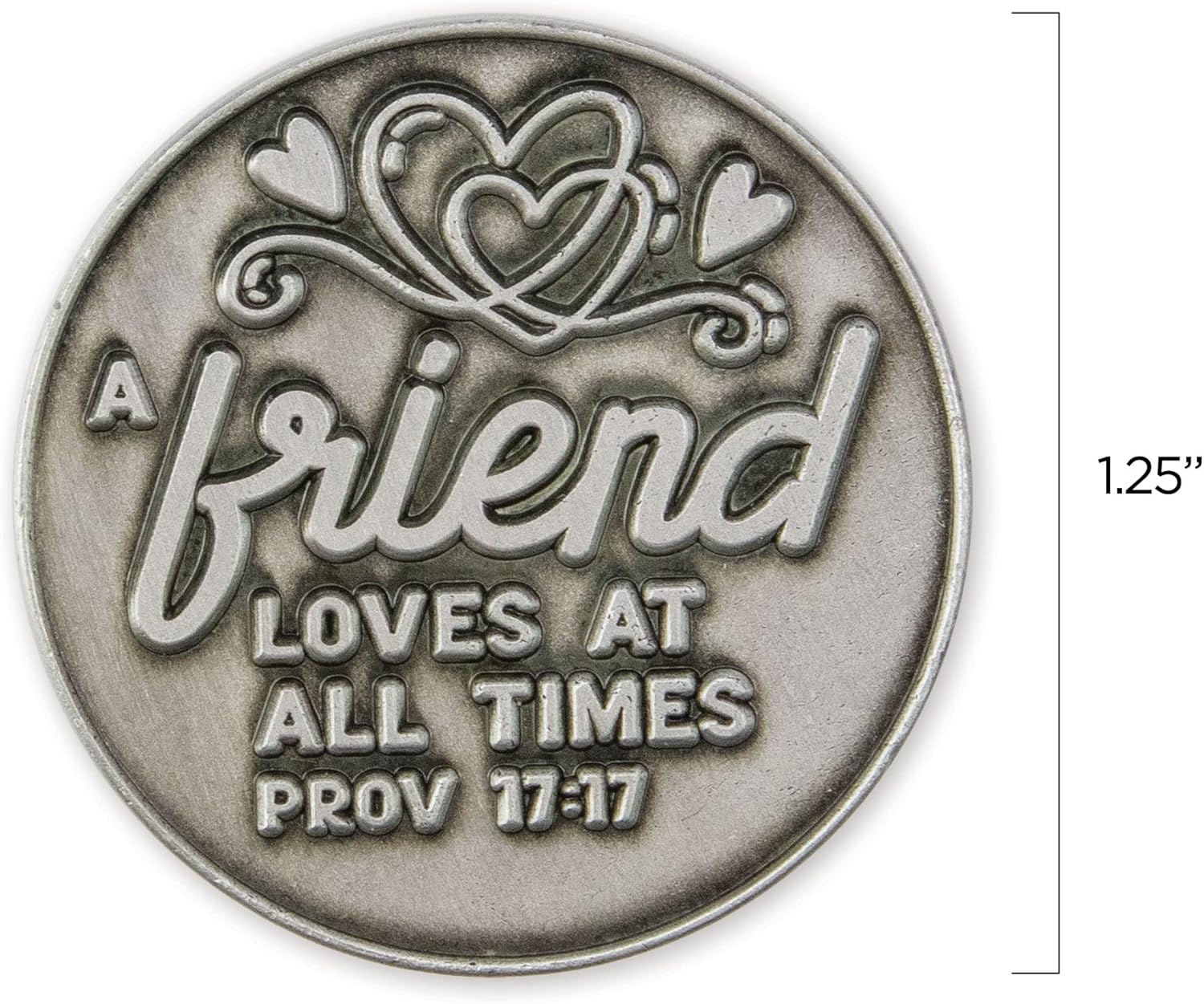 Friends Love Expression Coin, Bulk Pack of 10 Pocket Keepsake Gifts for BFF, Cute Missing You Distance Gift for Best Friend, Religious Friendship Gifts, Inspirational Bible Verse Greeting Coin