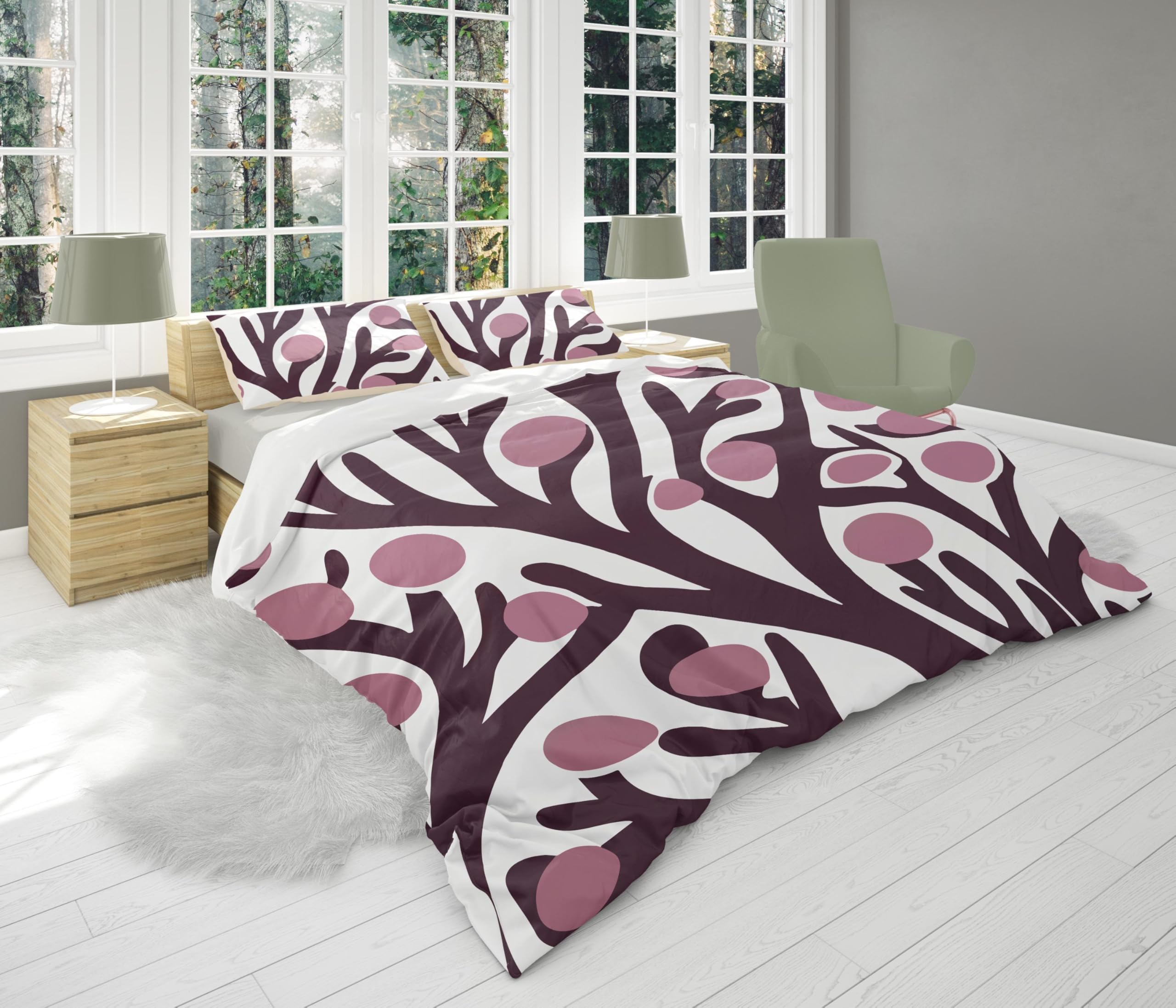 Housse de couette 70x133cm motif géométrique abstrait 3D pour lit enfant