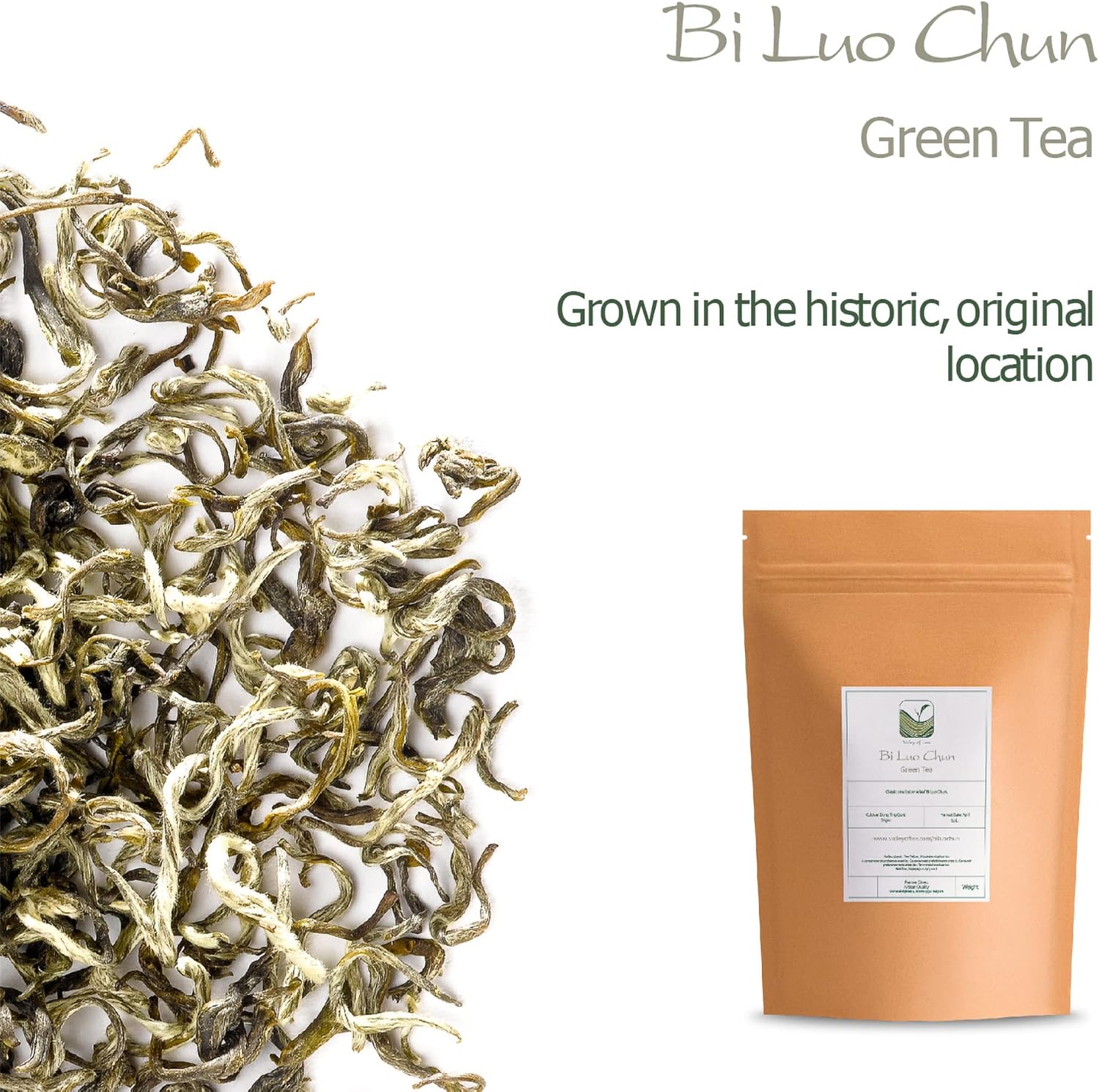Bi Luo Chun Tea - Famous Chinese Tea - Loose Leaf Premium Tea - Also Called Spring Snail Tea Or Biluochun (100g)
