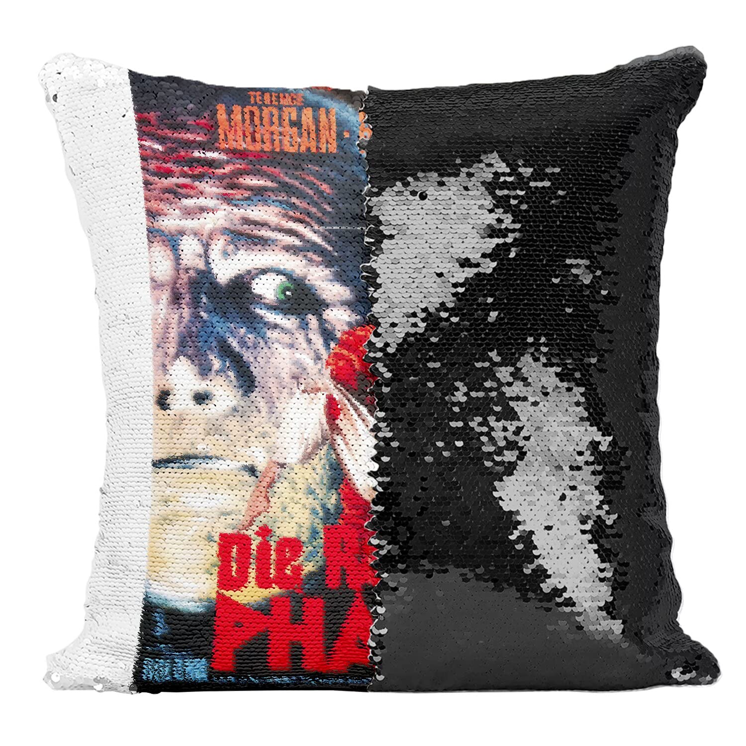 Coussin Sequin Magique et Brillant Motif Affiche Film Allemand Horreur