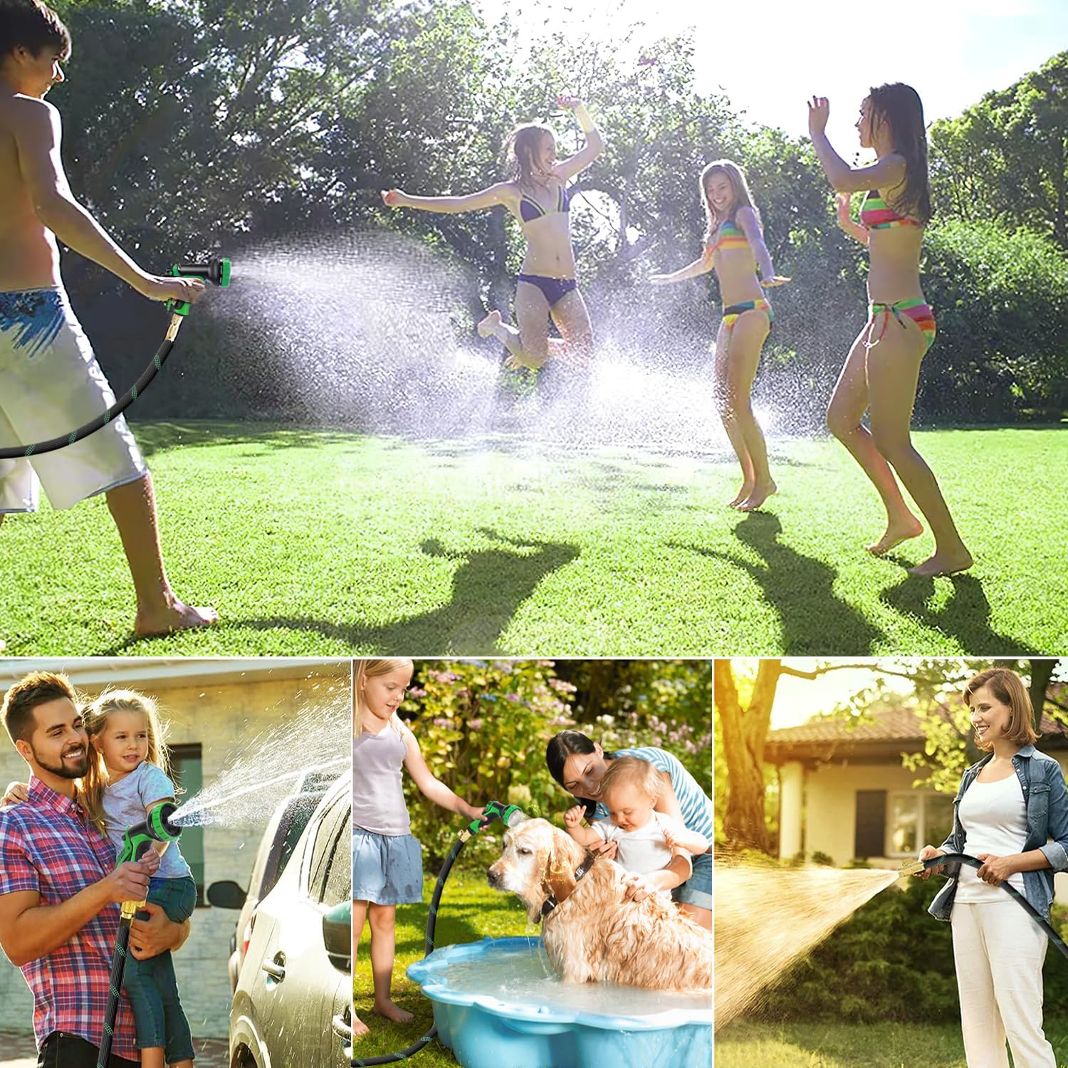 2025 Ultra-Lightweight Flexible Garden Hose: Kink-Free, Durable, and Versatile for All...