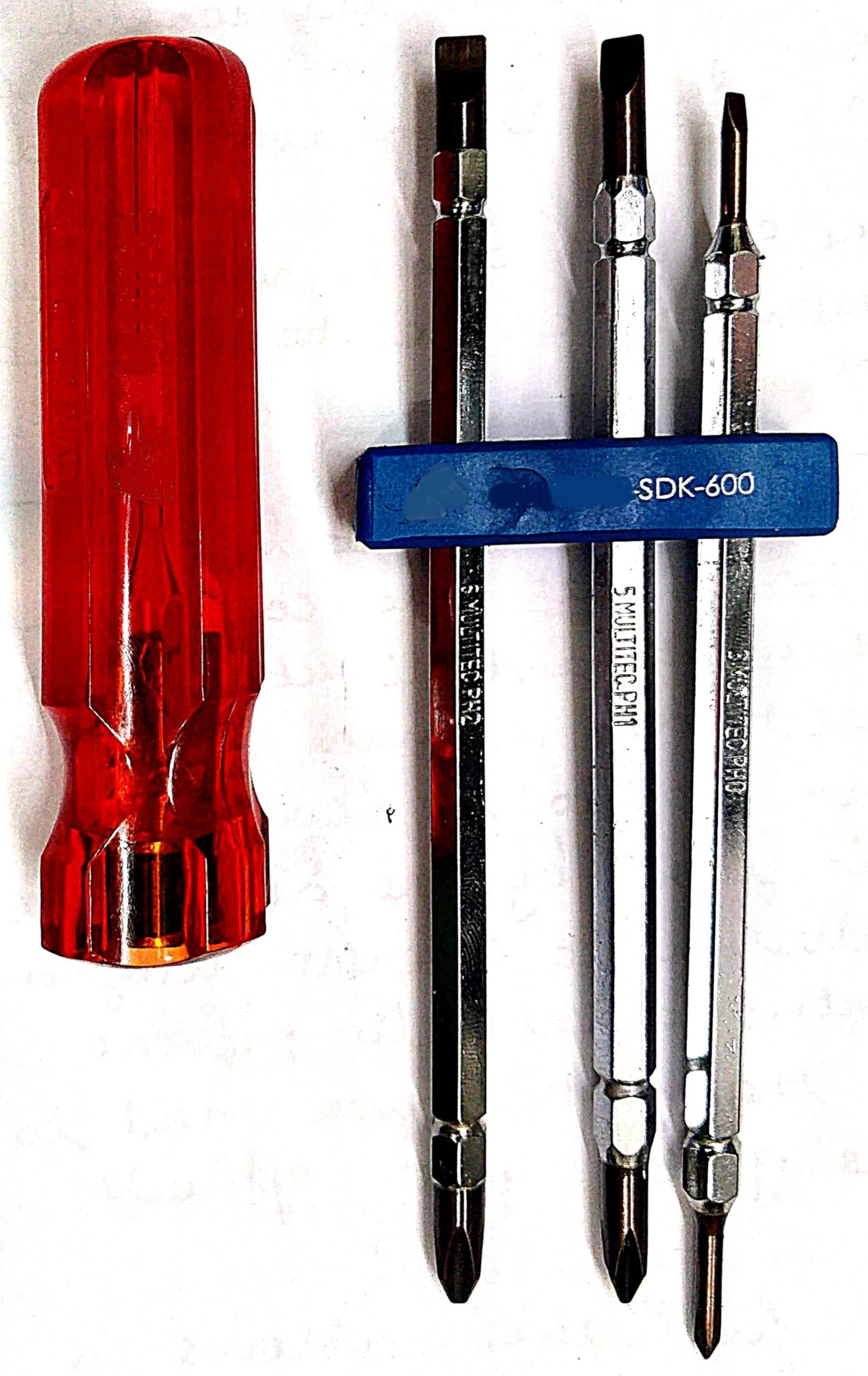 H9 SDK-600 6-in-1 Reversible Screwdriver Set | Magnetic Bits PH0, PH1, PH2 & SL3, SL5, SL6 | Alloy Steel | Quick Change Handle | DIY & Home Repair Tool Kit