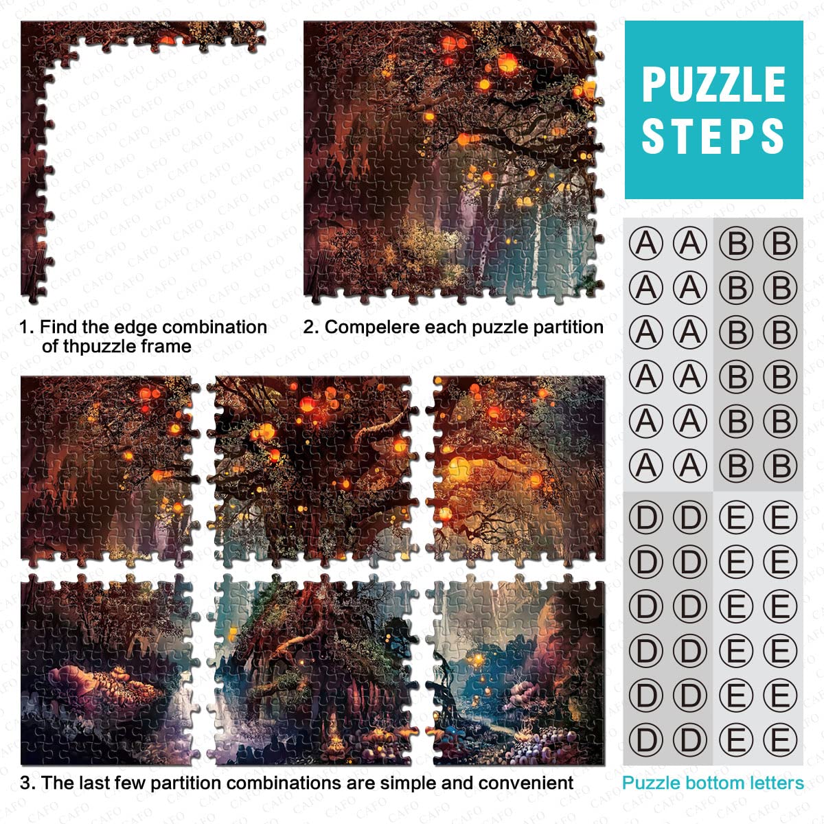 Puzzle 1000 Teile Wald Wasserfall – 70x50 Cm Für Erwachsene & Kinder