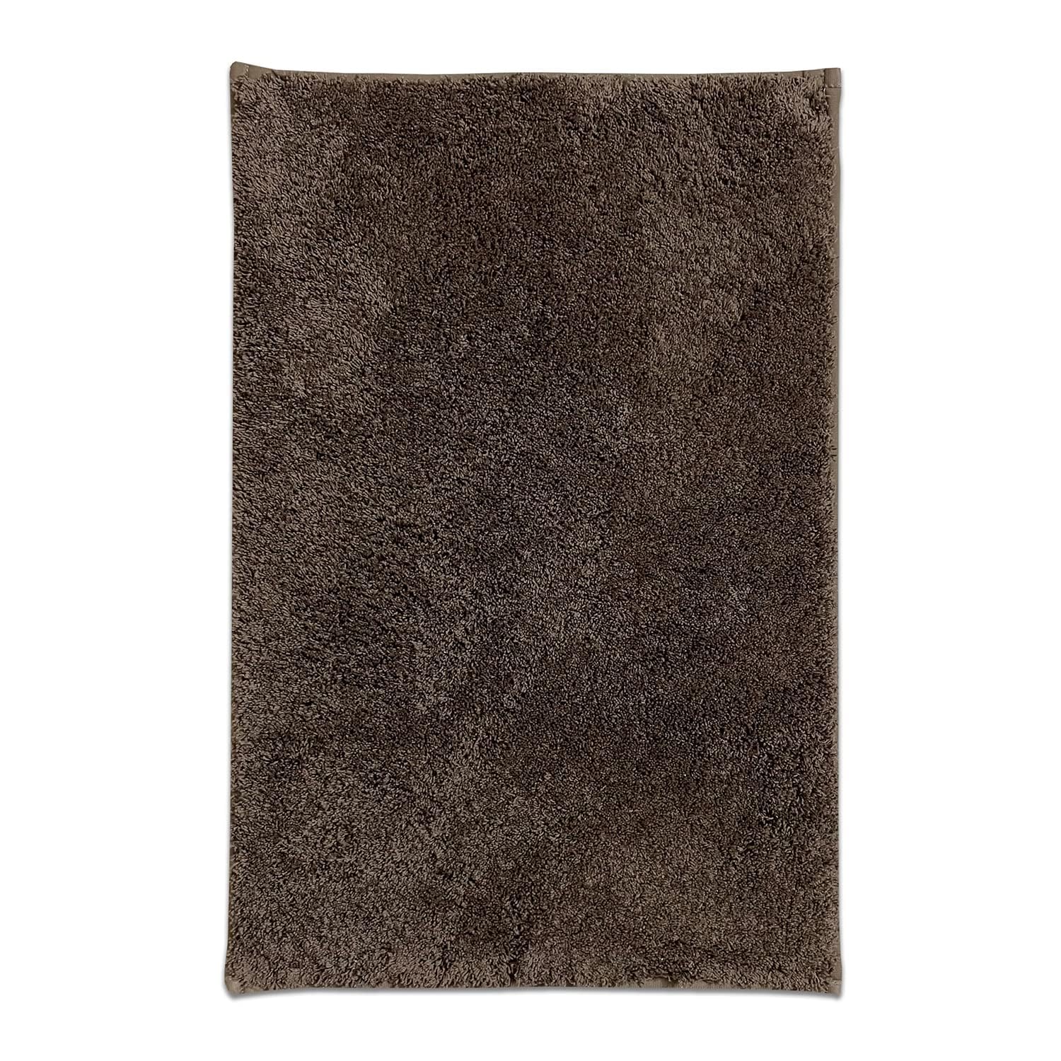 Spaces Premium Bath Mats Small for Hall, Bedroom & Living Room | Solid Design | Anti Skid | More Absorbent | Soft Feel | Machine Tufted | (2 x 2 ft, Dark Brown)-image-44