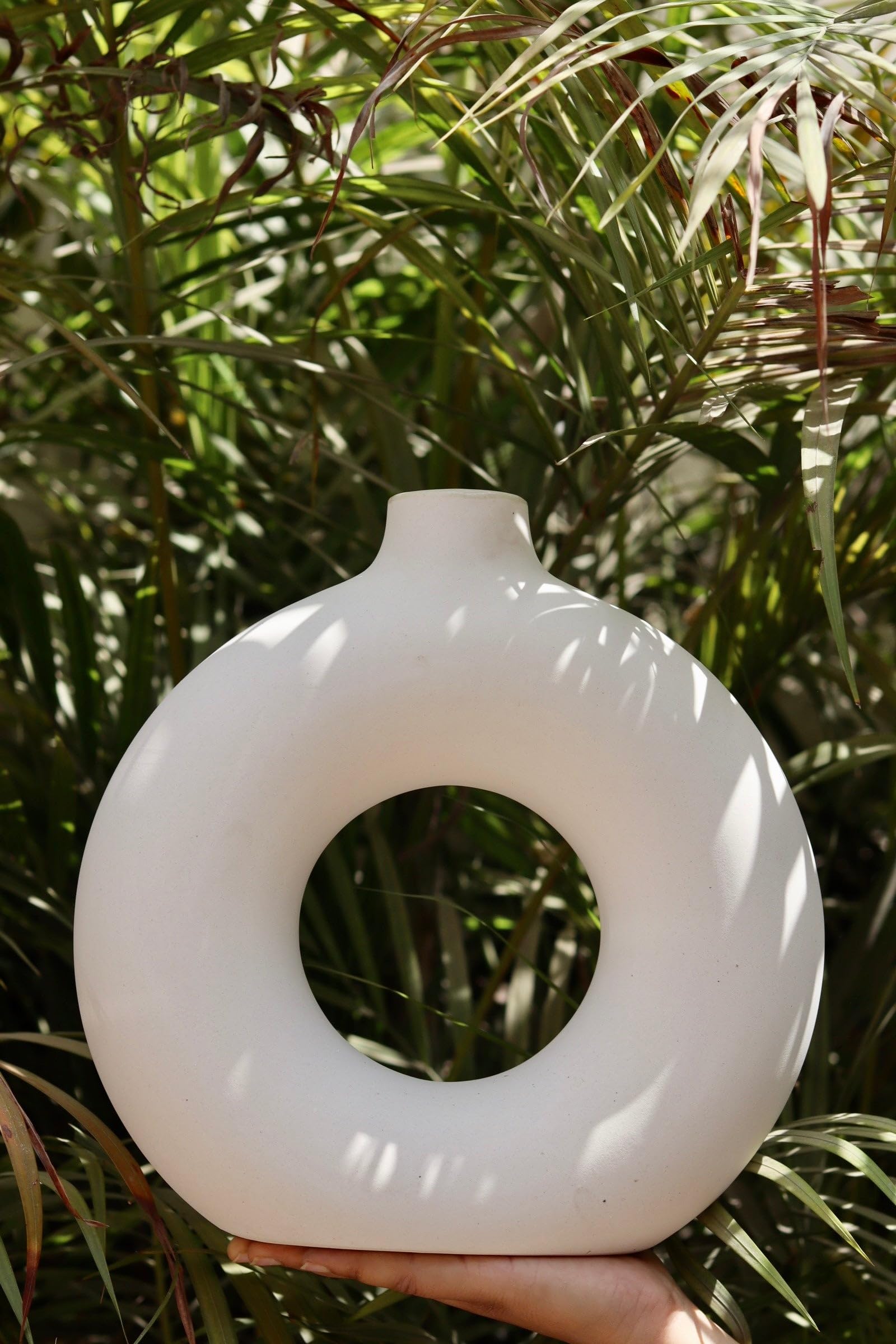 WEAVING HOMES White Leg Vase| Vase for Flower Plants | Office, Living Room, Bedroom, Table Top Decorations Items | Home Decor Centerpiece (White Donut Vase) (B0CTZWB7VV) Amazon Price History, Amazon Price Tracker
