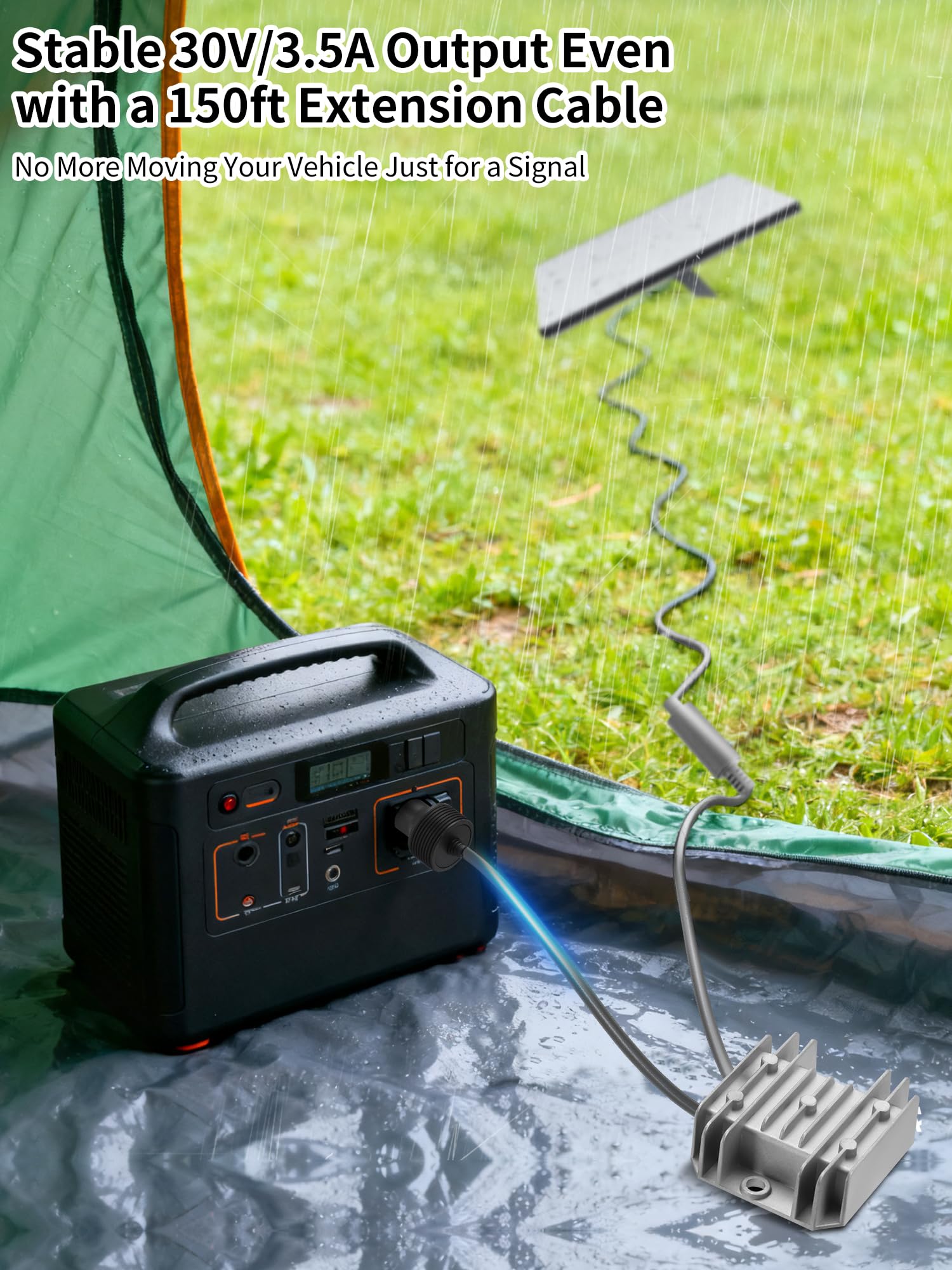 Starlink Mini adapter samochodowy z konwerterem Step Up, wodoodporna zapalniczka Starlink, 10 V-28 V na 30 V, konwerter step-up, kabel zasilający do Starlink Mini