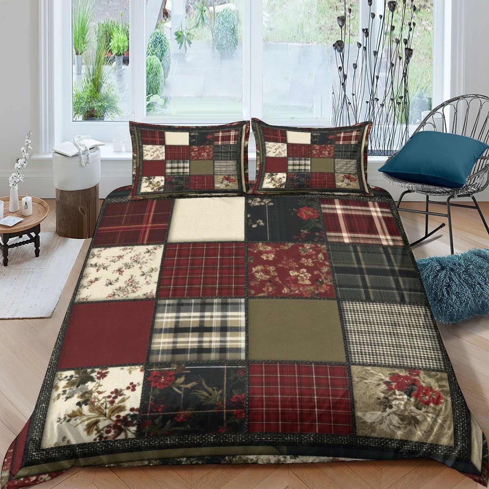 Taie de couette microfibre imprimé en 3D literie adulte lit king size 220x240cm