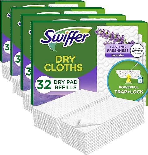 Miniatura 5 de Swiffer Sweeper - Almohadilla de barrido en seco repuestos de múltiples superficies para plumeros de piso con lavanda febreze 32 unidades