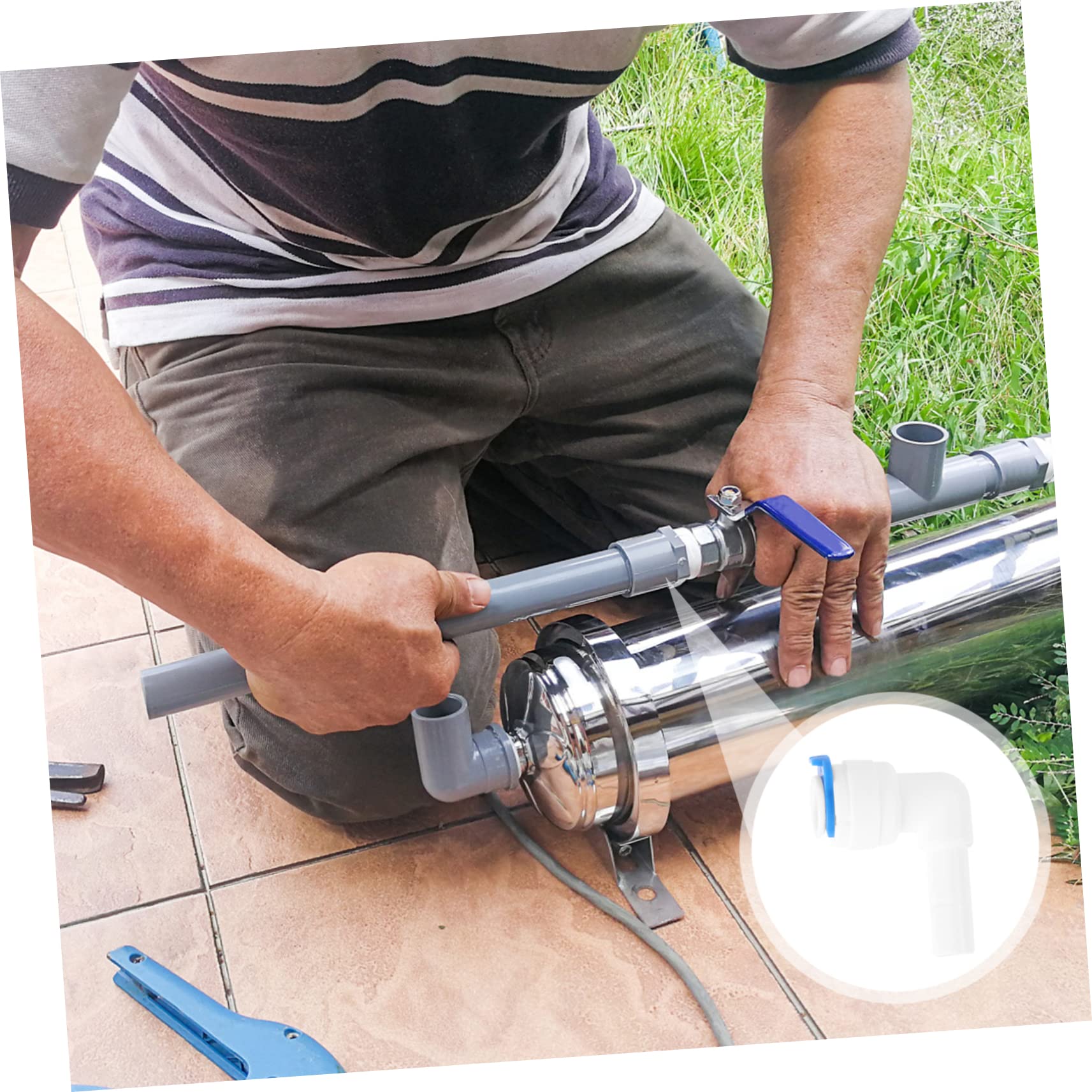 GARVALON 5pcs Quick Connect Tube Fittings for Water Purifier Systems Easy Install Water Connector Flexible Quick-release Connectors