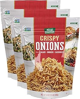 Fresh Gourmet Crispy Onions | 24 Ounce | Low Carb | Crunchy Snack and Salad Topper (Pack of 3)