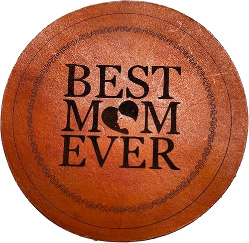 Miniatura 3 de Posavasos de cuero auténtico auténtico de encargo con el tenedor de madera para la protección de los muebles de las bebidas y limpieza fácil