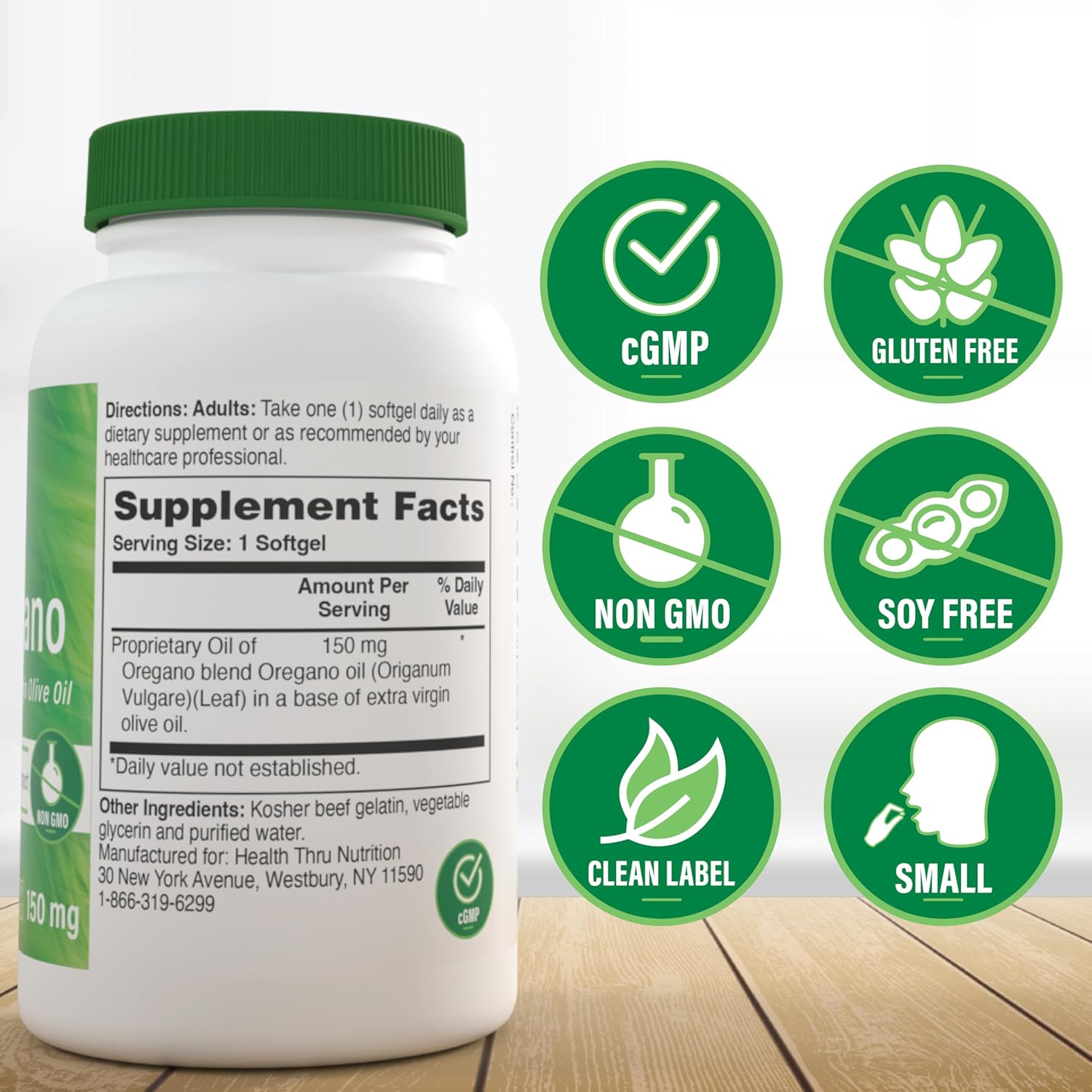 Oil of Oregano Supplement | Wild Harvested European Origanum Vulgare 40:1 | Immune, Digestive, & Antioxidant Support |120 Mini Softgels | Non-GMO, Gluten Free | by Health Thru Nutrition - Image 3