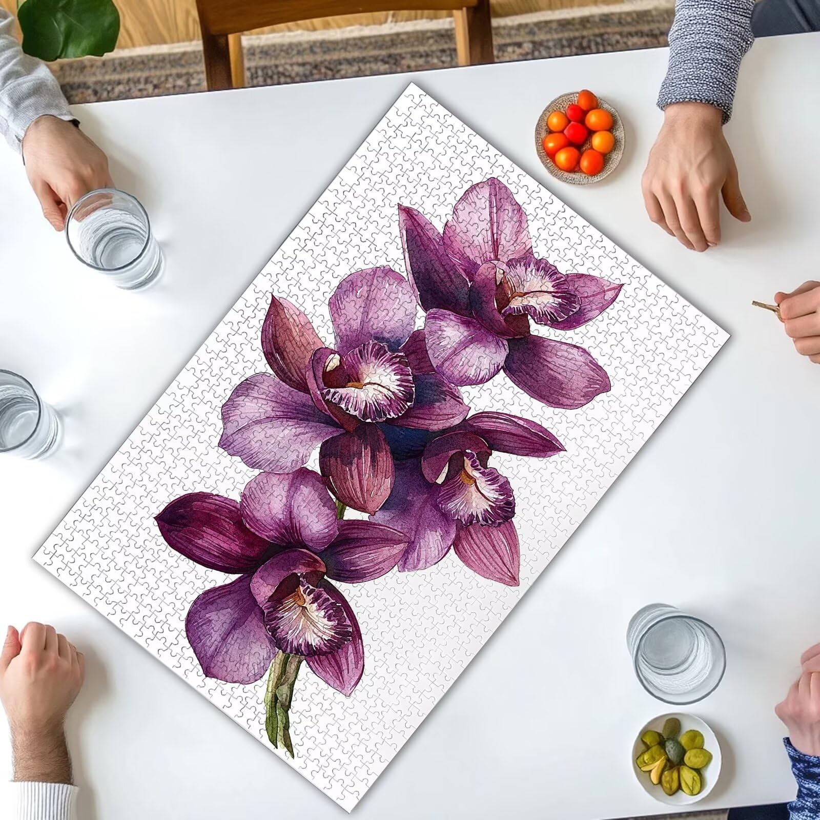 Puzzle 1000 sztuk Orchidea, Puzzle Zen 1000 sztuk dla dorosłych i nastolatków, drewniane puzzle z wykwintnym opakowaniem, rodzinne gry edukacyjne, dekoracje domu, prezent dla dorosłych-1669