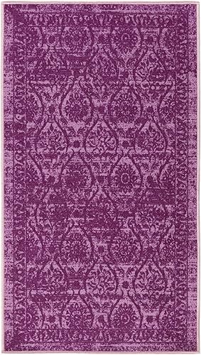 Miniatura 160 de Antep Rugs - Alfombras antideslizantes (antideslizante) 4 x 6 con parte trasera de goma floral geométrica de bajo perfil para interiores