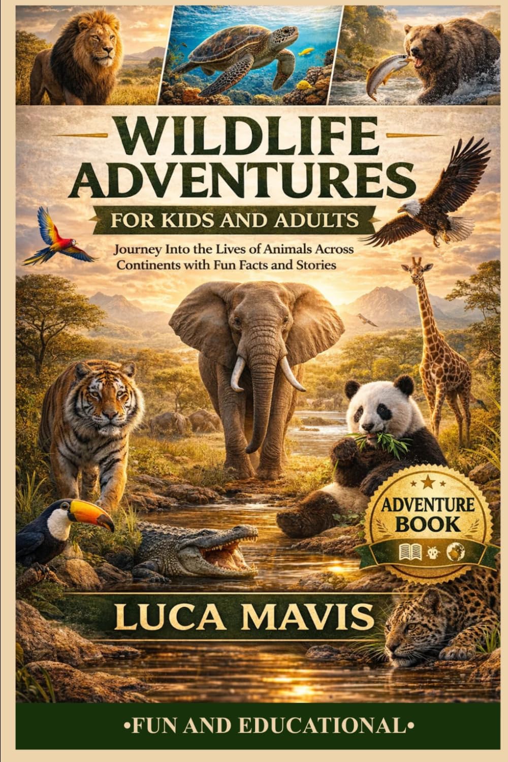WILDLIFE ADVENTURES FOR KIDS AND ADULTS: Journey Into the Lives of Animals Across Continents with Fun Facts and Stories