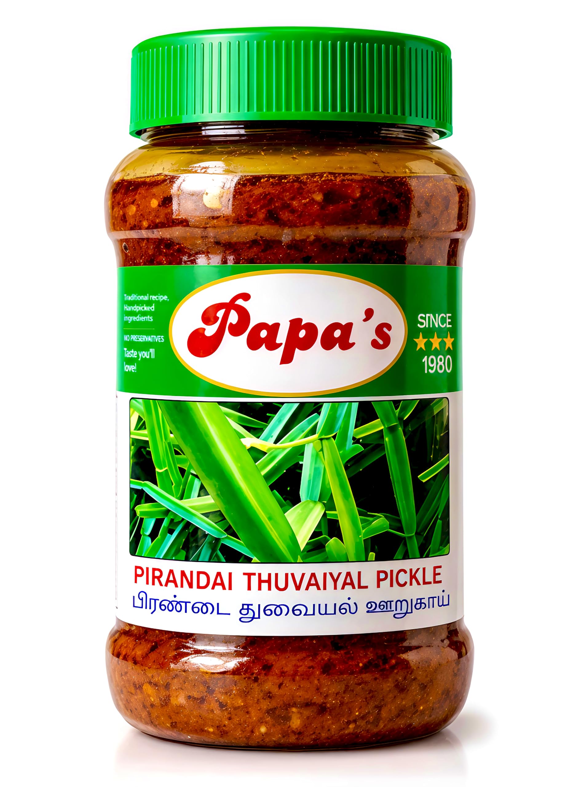 PAPA’S Authentic Chettinad Pirandai Thuvaiyal Thokku (300g) | Spicy Veld Grape Pickle for Joint & Bone Strength | Relieves Back Pain & Boosts Digestion | Traditional South Indian Recipe Since 1960. Made in Mustard & Ricebran Oil. Made With Original Pirandai Stem.-image-32