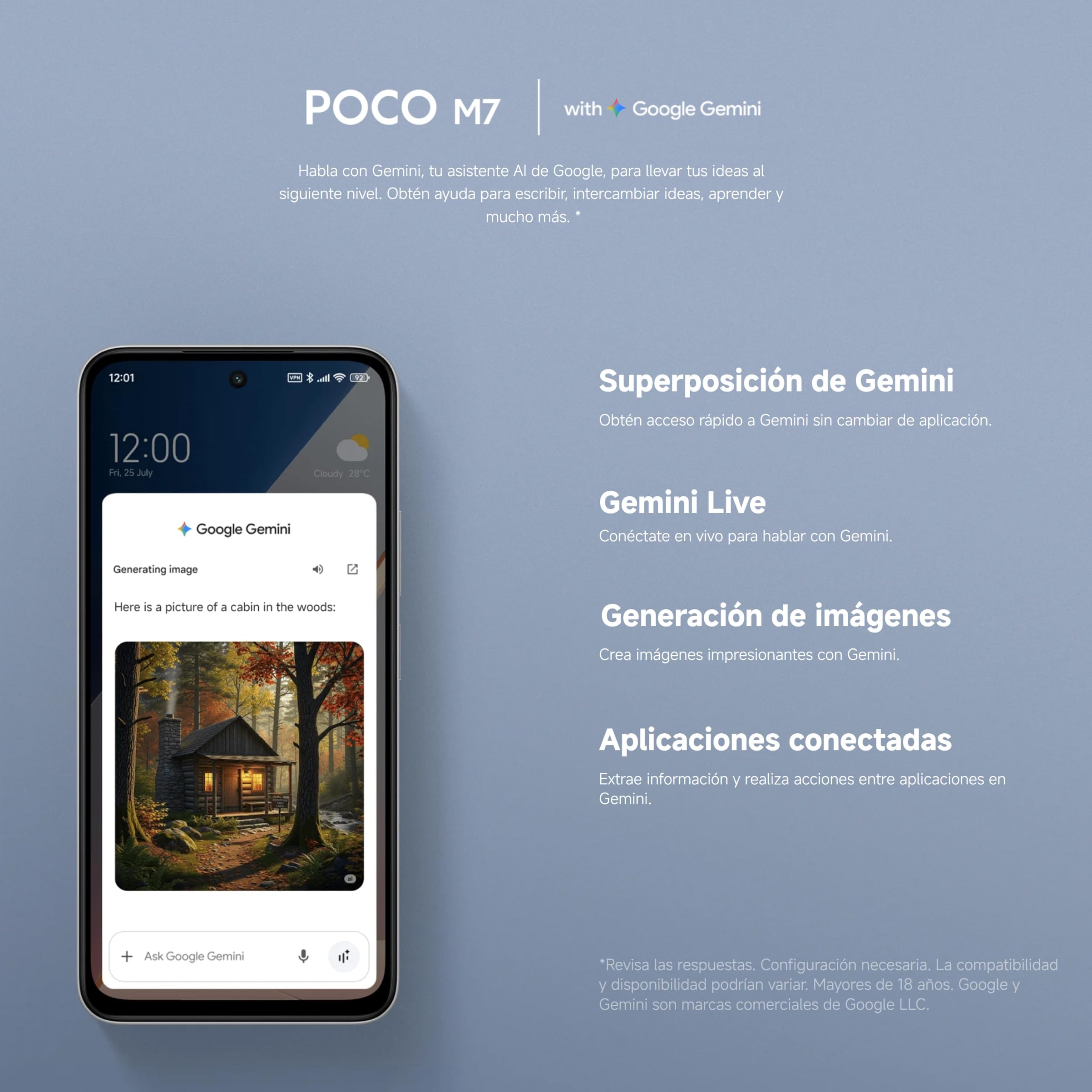 XIAOMI POCO M7 - Smartphone de 8+256GB, Cámara Dual de 50MP con AI, Pantalla inmersiva de 6,9” FHD+, Snapdragon 685, Carga rápida de 33W y Reversible de 18W, Cargador no Incluido, Negro (Versión ES)