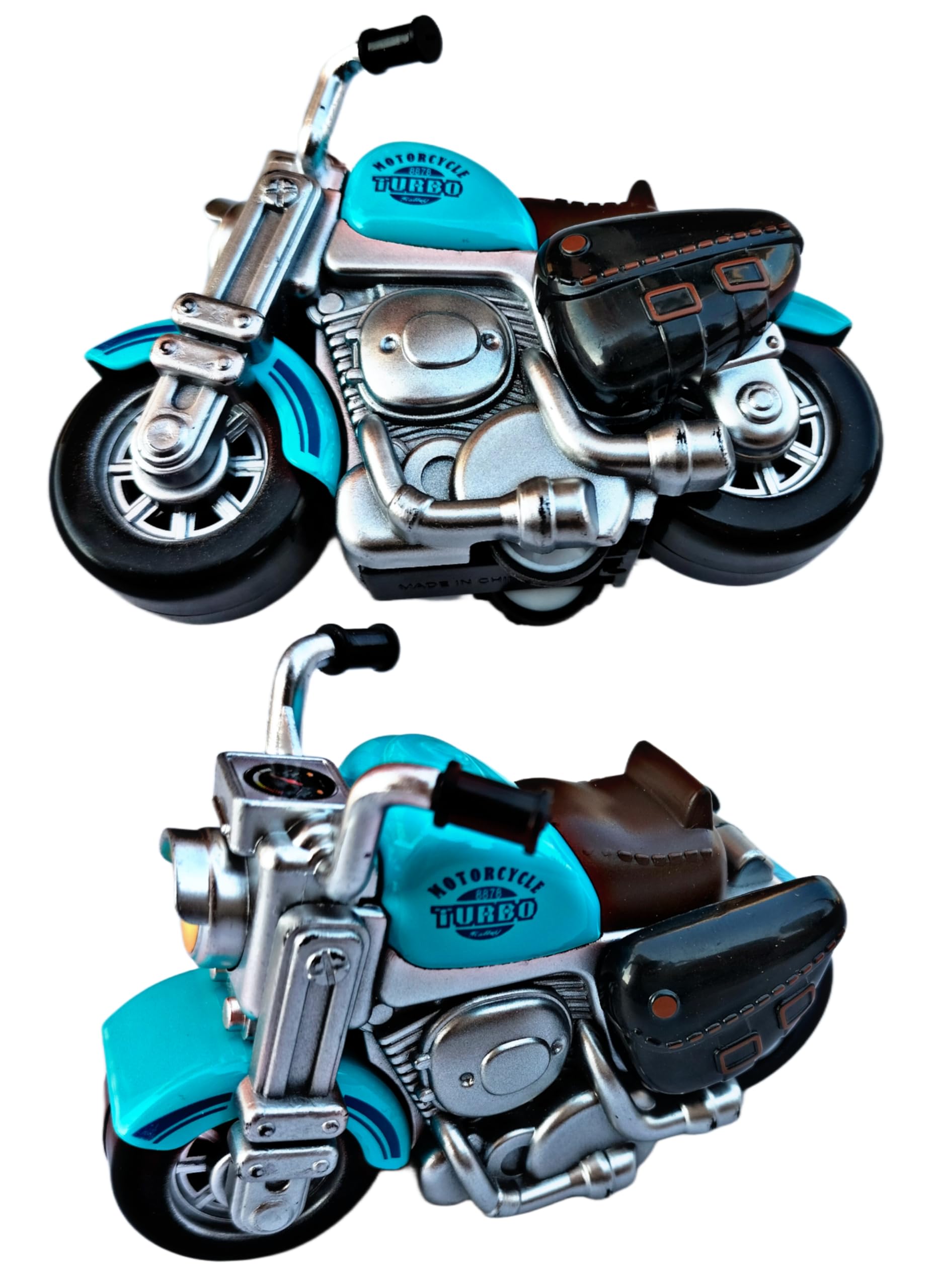 RUHANI Metal Moto Racing Bike Diecast Pull Back Toy for Kids Boys and Girls (Blue)