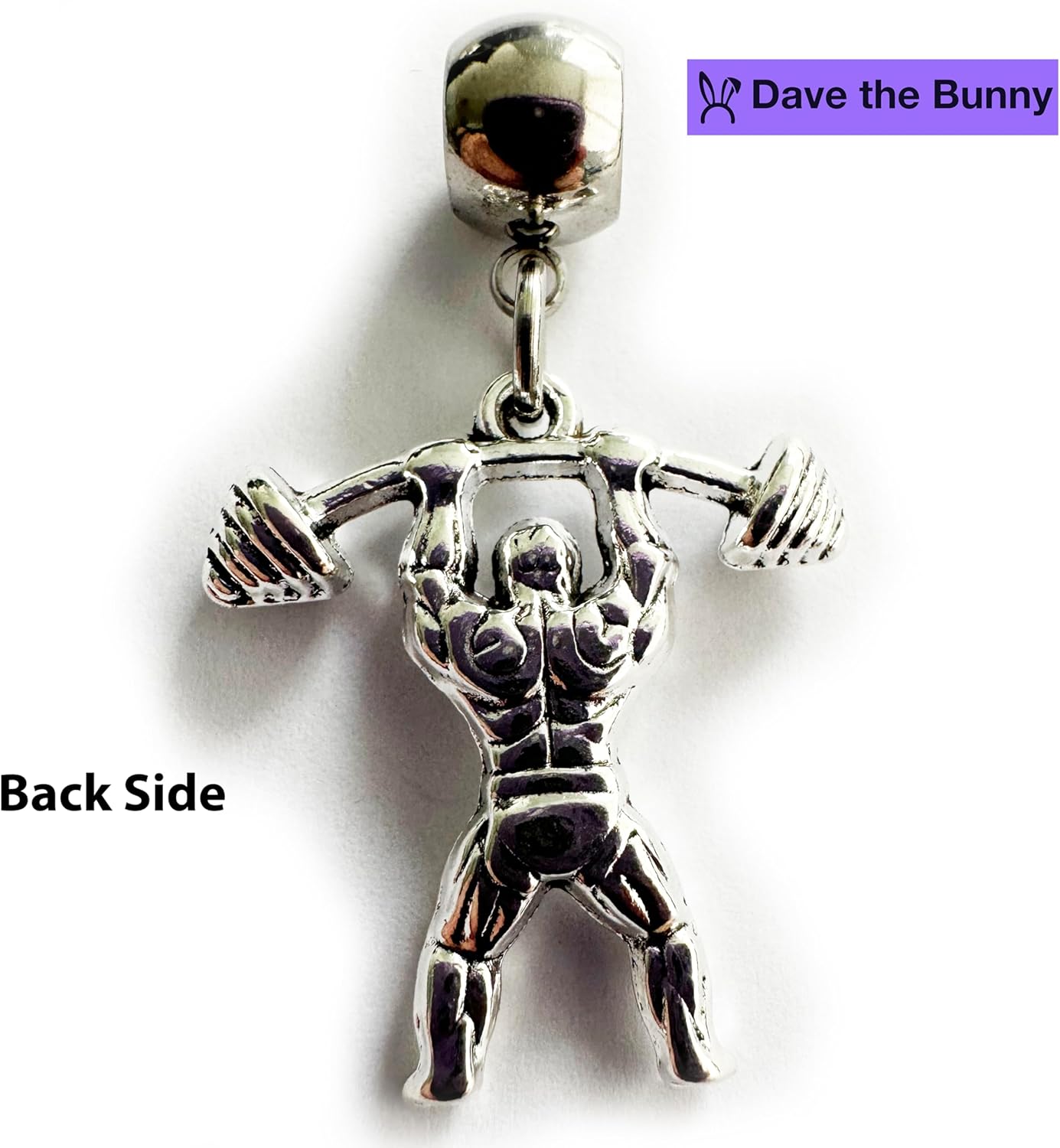 Dave The Bunny Weightlifting Charm Jewelry