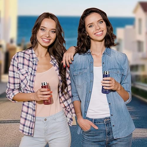 Miniatura 7 de Botella térmica pequeña delgada con aislamiento al vacío de 6.1 fl oz6.1 onzas, botella de agua térmica de acero inoxidable, termo para bebidas