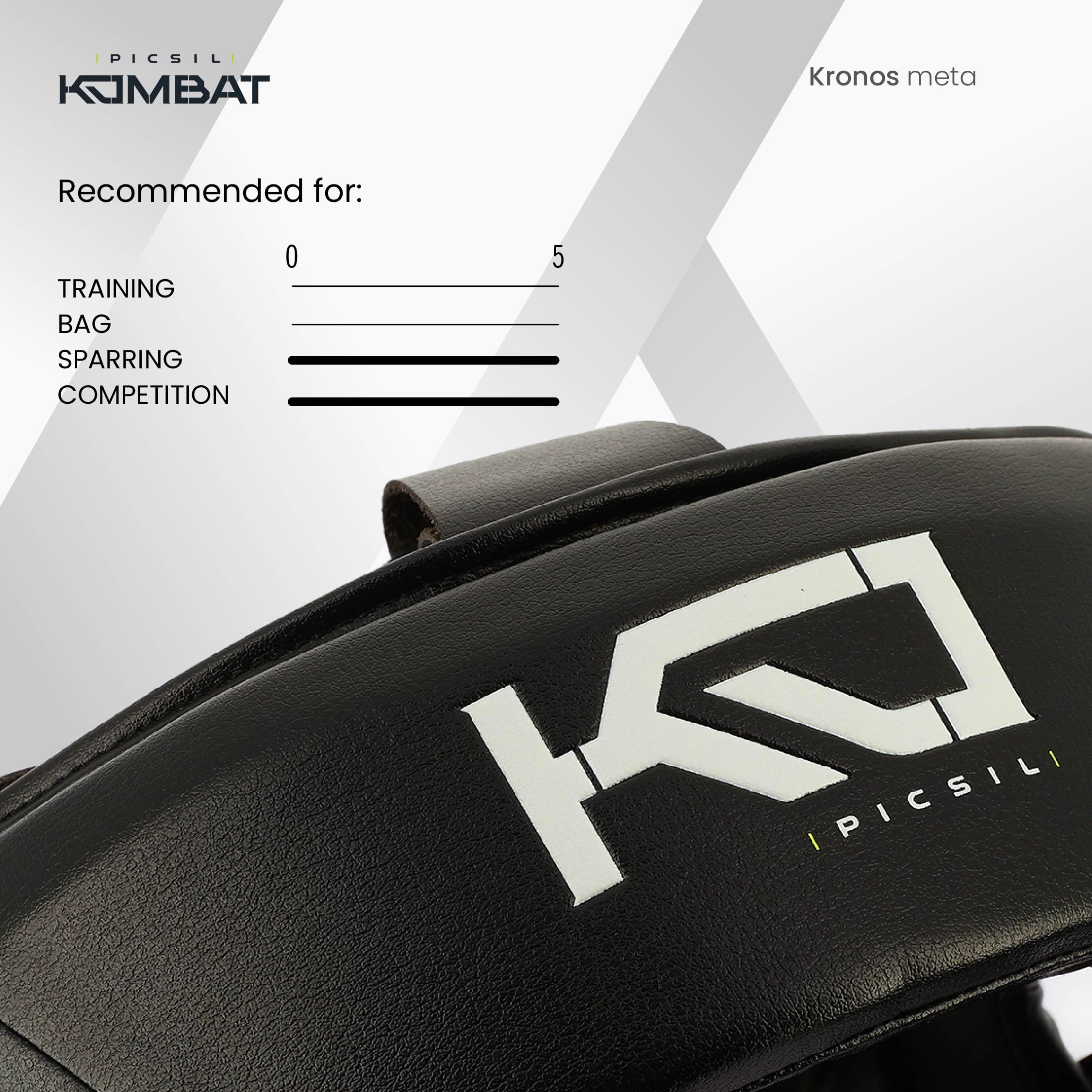 Picsil Kombat Kronos Meta Kask bokserski, Kask bojowy do sztuk walki, takich jak MMA, Muay Thai, Kickboxing, Regulowany rozmiar