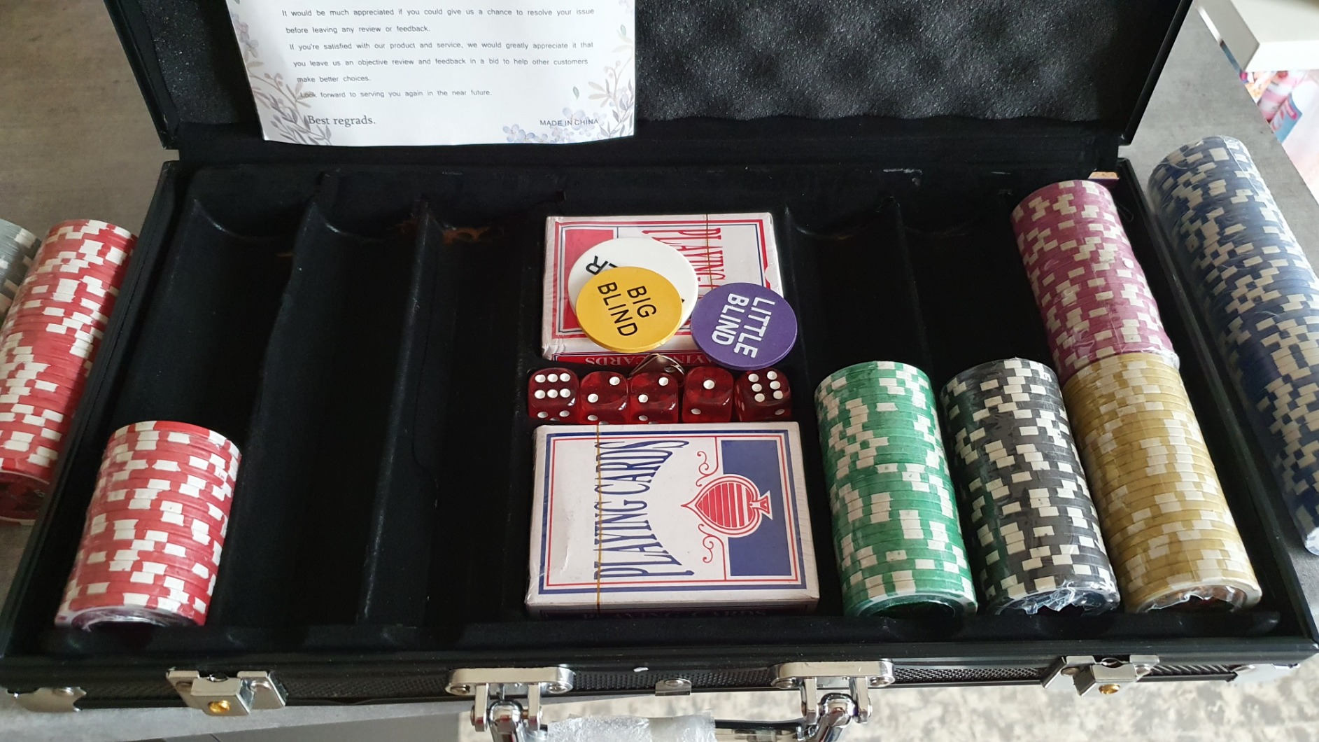 Accessoire Casino Maison Set De Jetons De Poker Avec Boutons Croupier, Petit Et Gros Blind - Accessoire Indispensable Pour Vos Parties Entre Amis Jetons Poker Collection