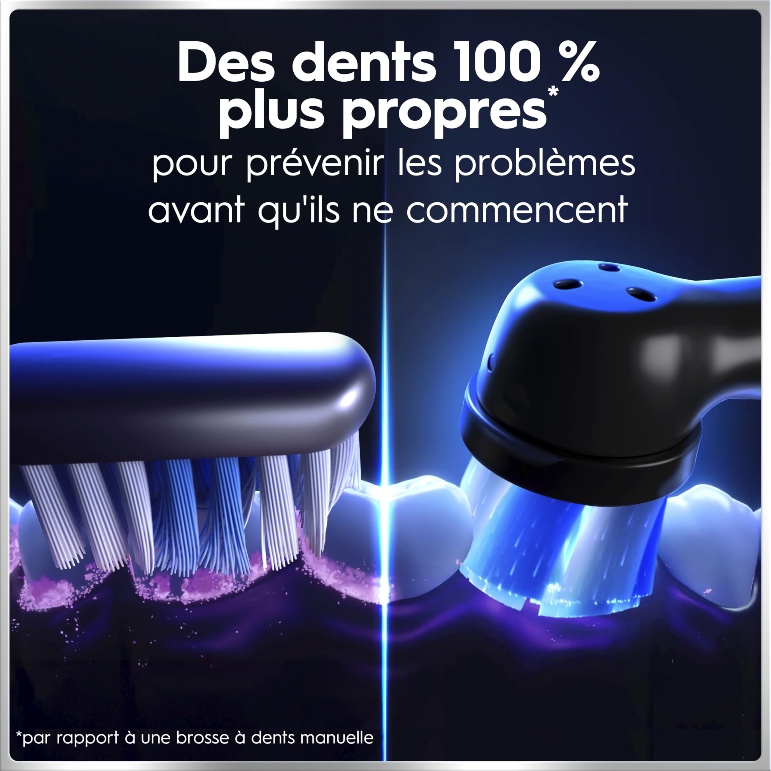Oral-B Brosse à Dents Electrique iO 6, 3 Brossettes de Rechange, Noire – 5 Modes de Brossage dont Blancheur et Soin des Gencives, Capteur de Pression, Batterie Rechargeable, Etui, en Carton