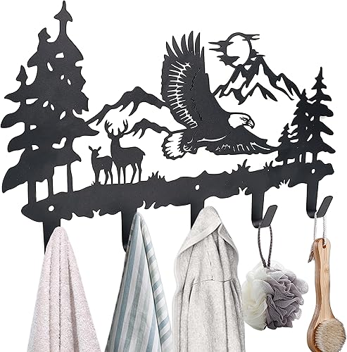 Miniatura 10 de Ganchos de metal para decoración de pared, ganchos de búho y soporte para llaves, perchero para ropa, sombreros y mochilas, ganchos con temática de