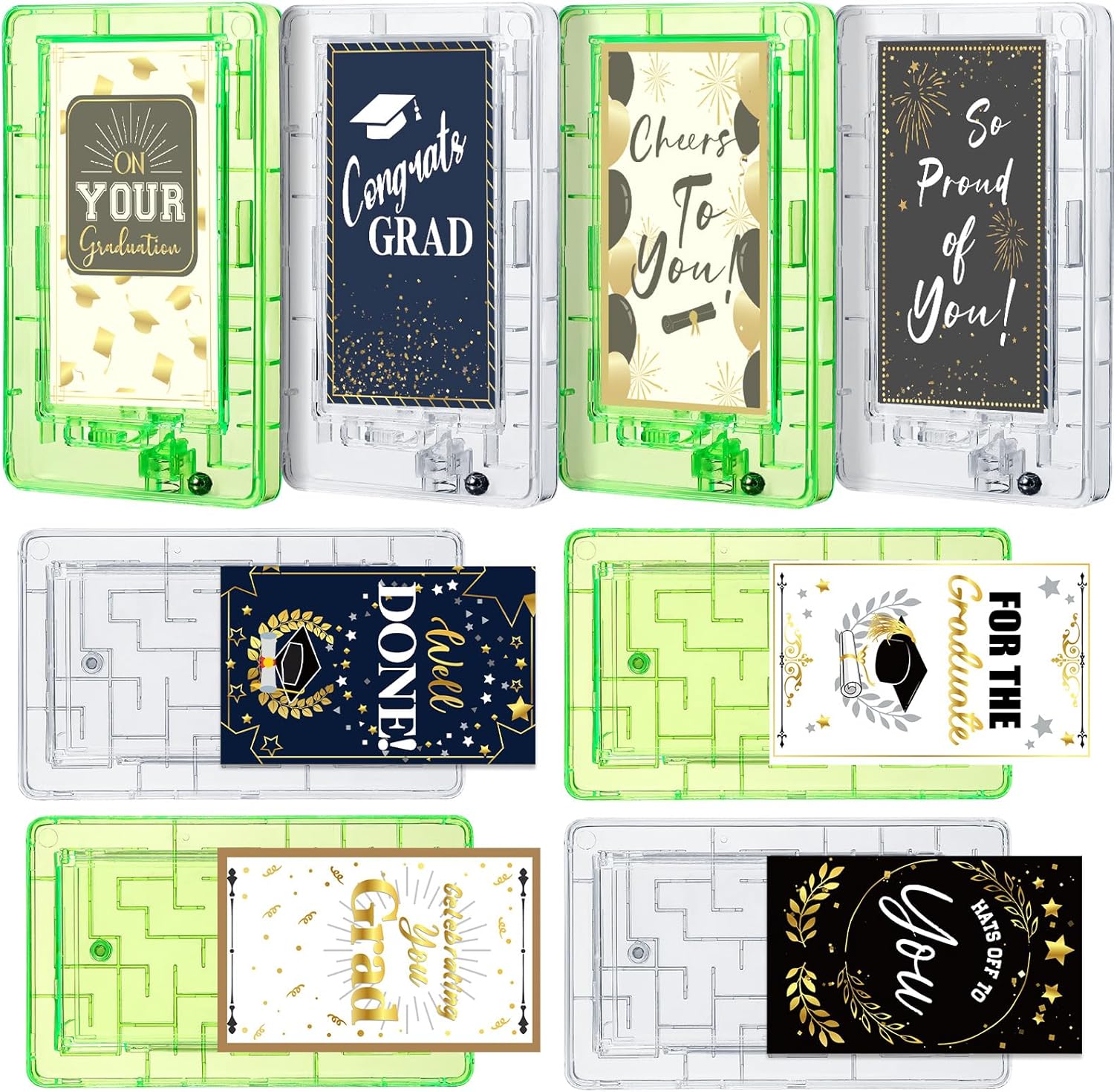Hiboom 8 Set Graduation Gift Card Puzzle Box Grad Card