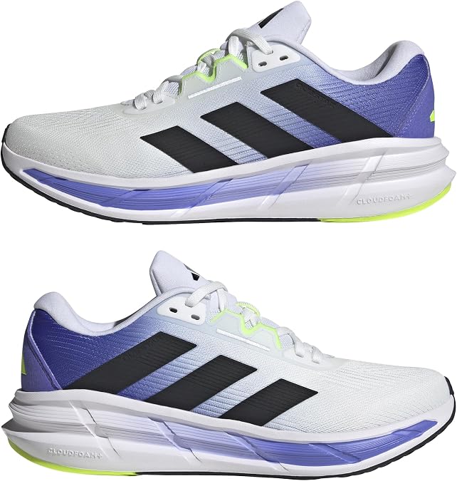 adidas Men's Questar 3 Running Sneaker, White/Black/Cobalt Blue, 11.5
