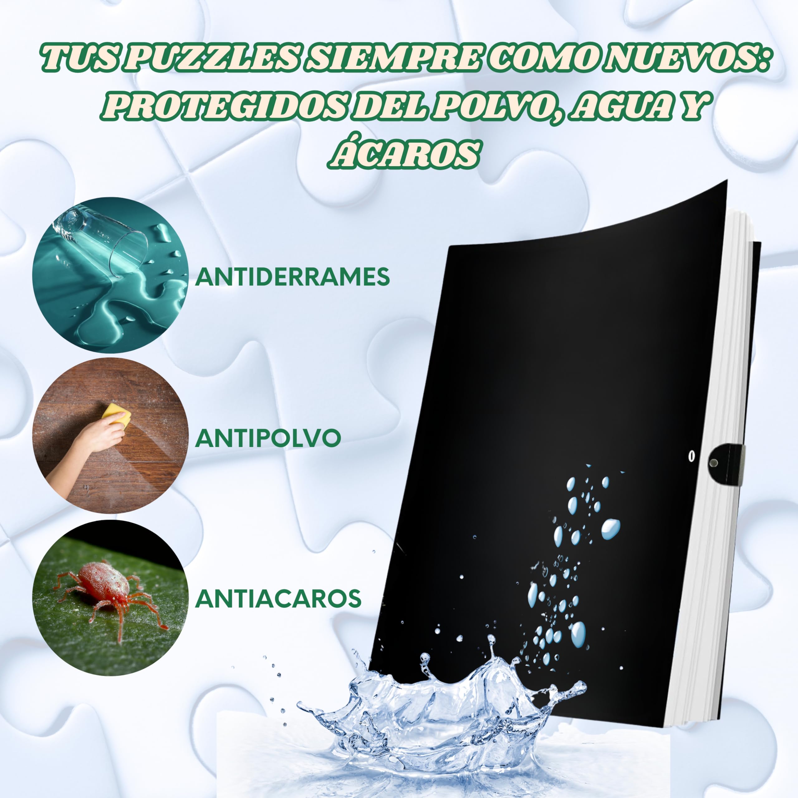 Carpeta de almacenaciento de Puzzles - Album para Guardar Rompecabezas de 1000 Piezas - Capacidad para 20 Puzzles