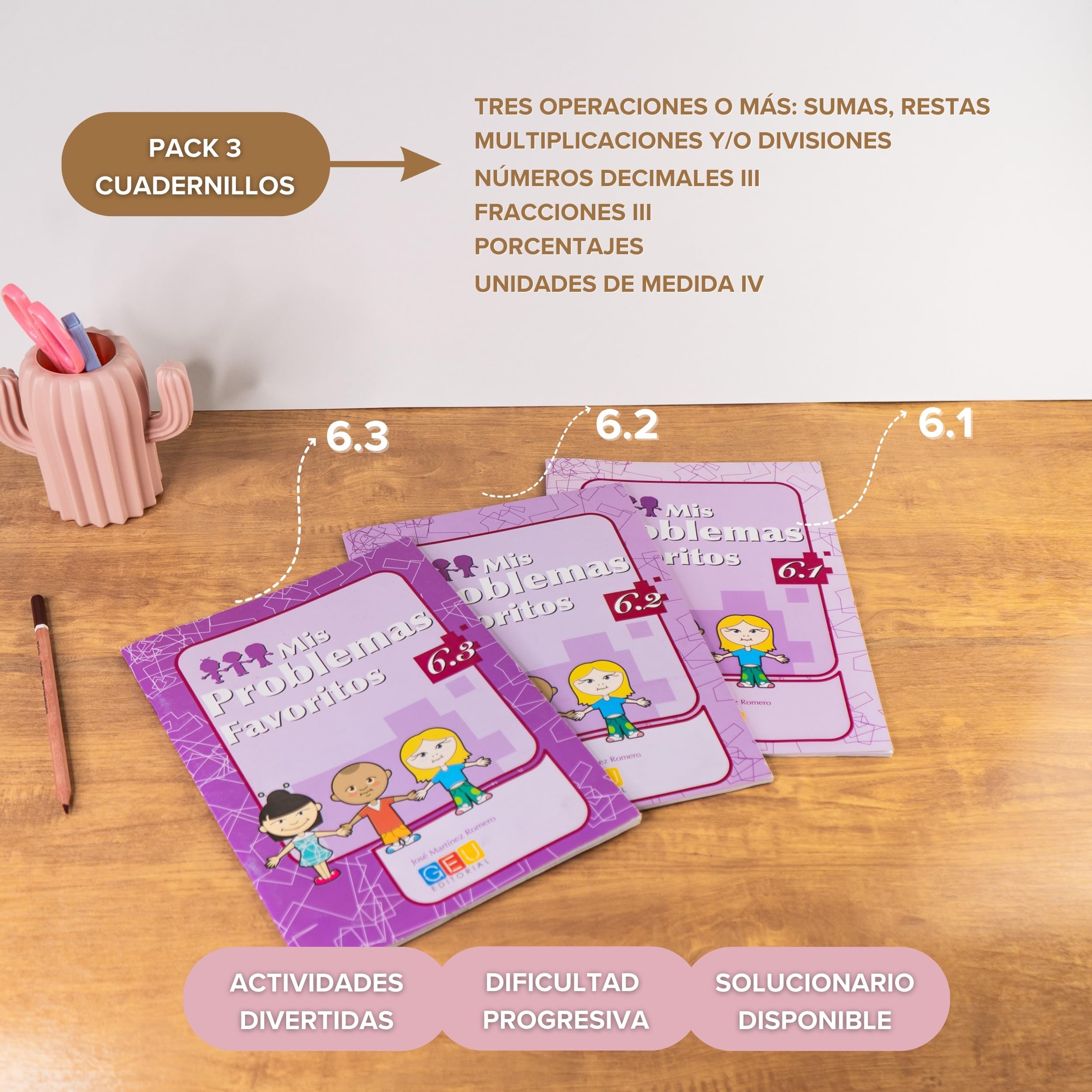 VACACIONES 6 PRIMARIA | Repaso Matemáticas 6 Primaria | Cuaderno Verano 6 Primaria | Mis Problemas Favoritos 6.2 6.1 y 6.3