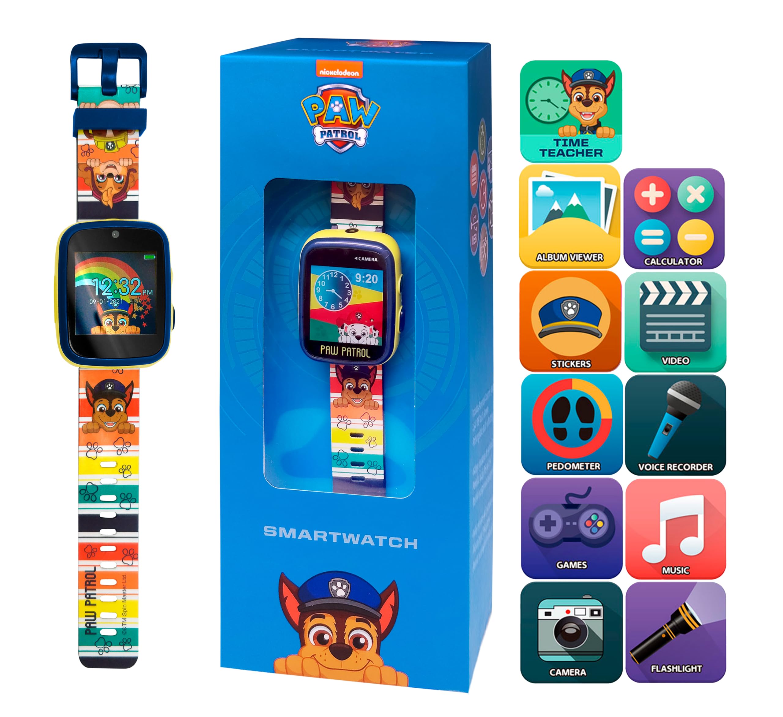 Paw Patrol- Smartwatch Pat Patrouille Montre Intelligente, PW19836, Multicouleurs, Small
