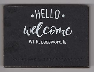 Wi-Fi Wifi Password Sign Magnet - AirBnB Vrbo Rental Proprieties - Hello Welcome Wi-Fi Password is. Wifi Sign For Offices, Businesses, Restaurants, Employees, Guests, Home, etc.