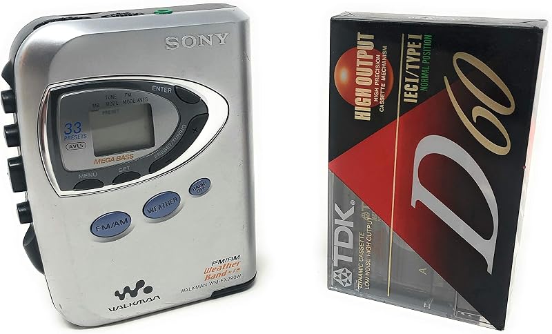 Sony WM-FX290W Walkman AM/FM/radio meteorológica y reproductor de casetes